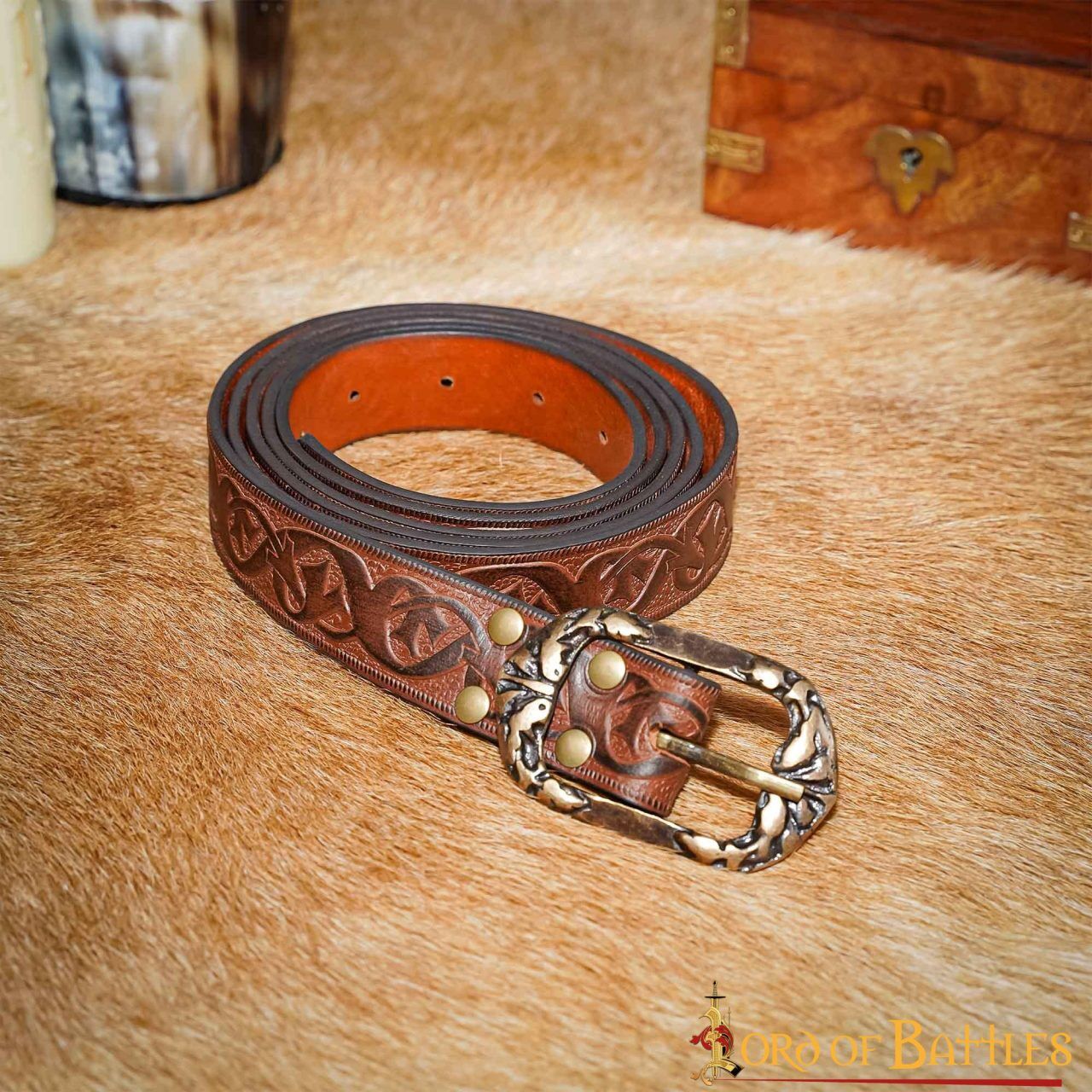 Handcrafted Fantasy Genuine Leather Belt Handcrafted Fantasy Genuine Leather Belt