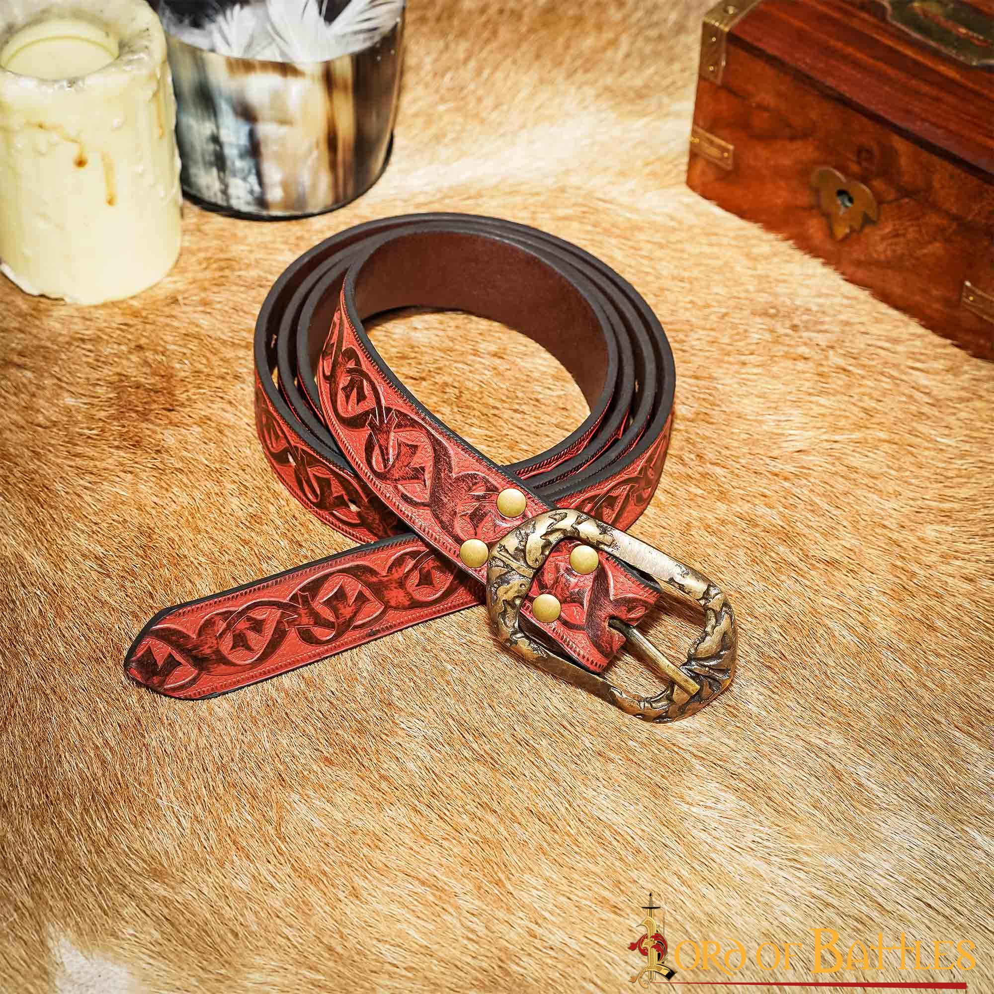 Handcrafted Fantasy Genuine Leather Belt Handcrafted Fantasy Genuine Leather Belt