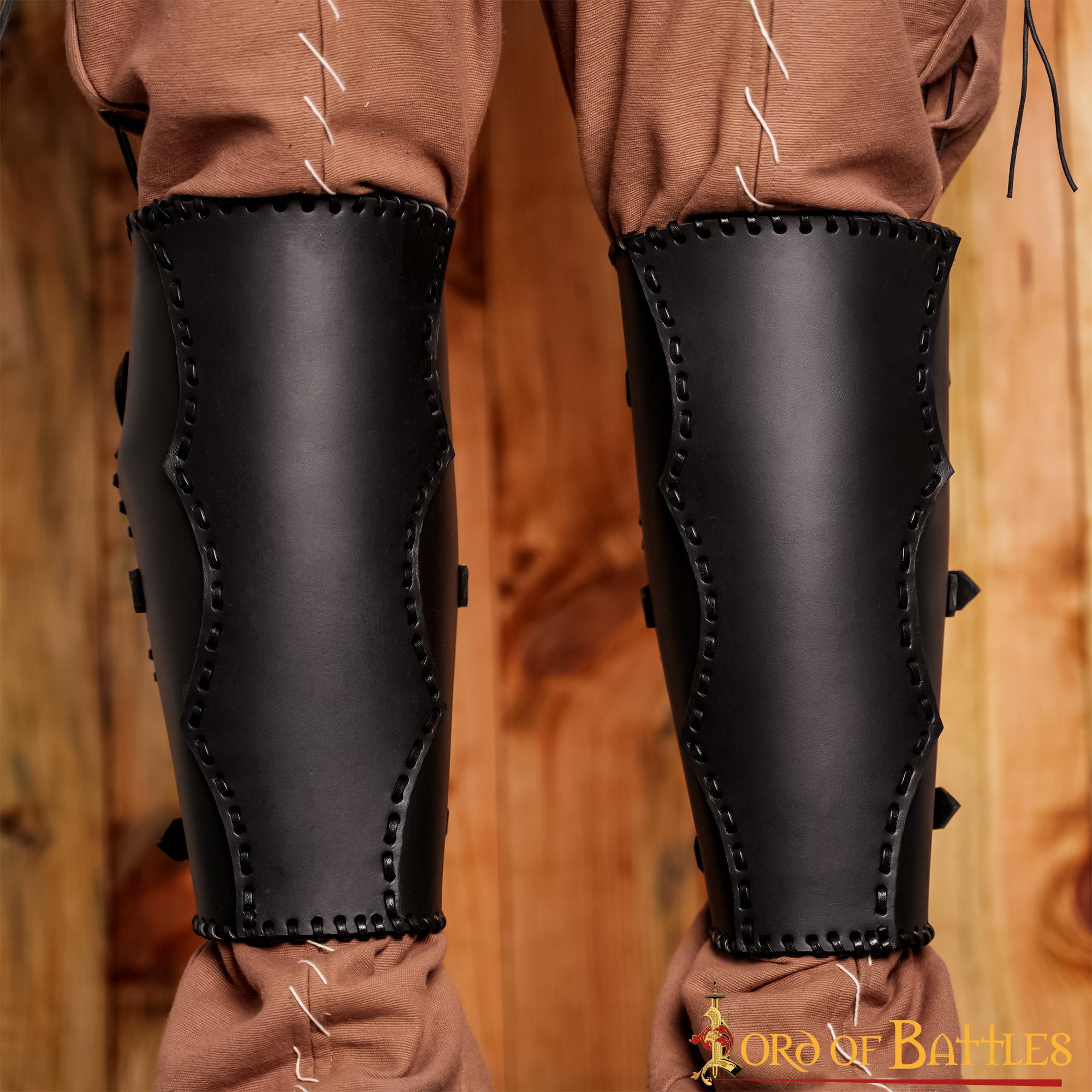 Fantasy Leather Greaves Handcrafted Genuine Leathercraft Fantasy Leather Greaves Handcrafted Genuine Leathercraft