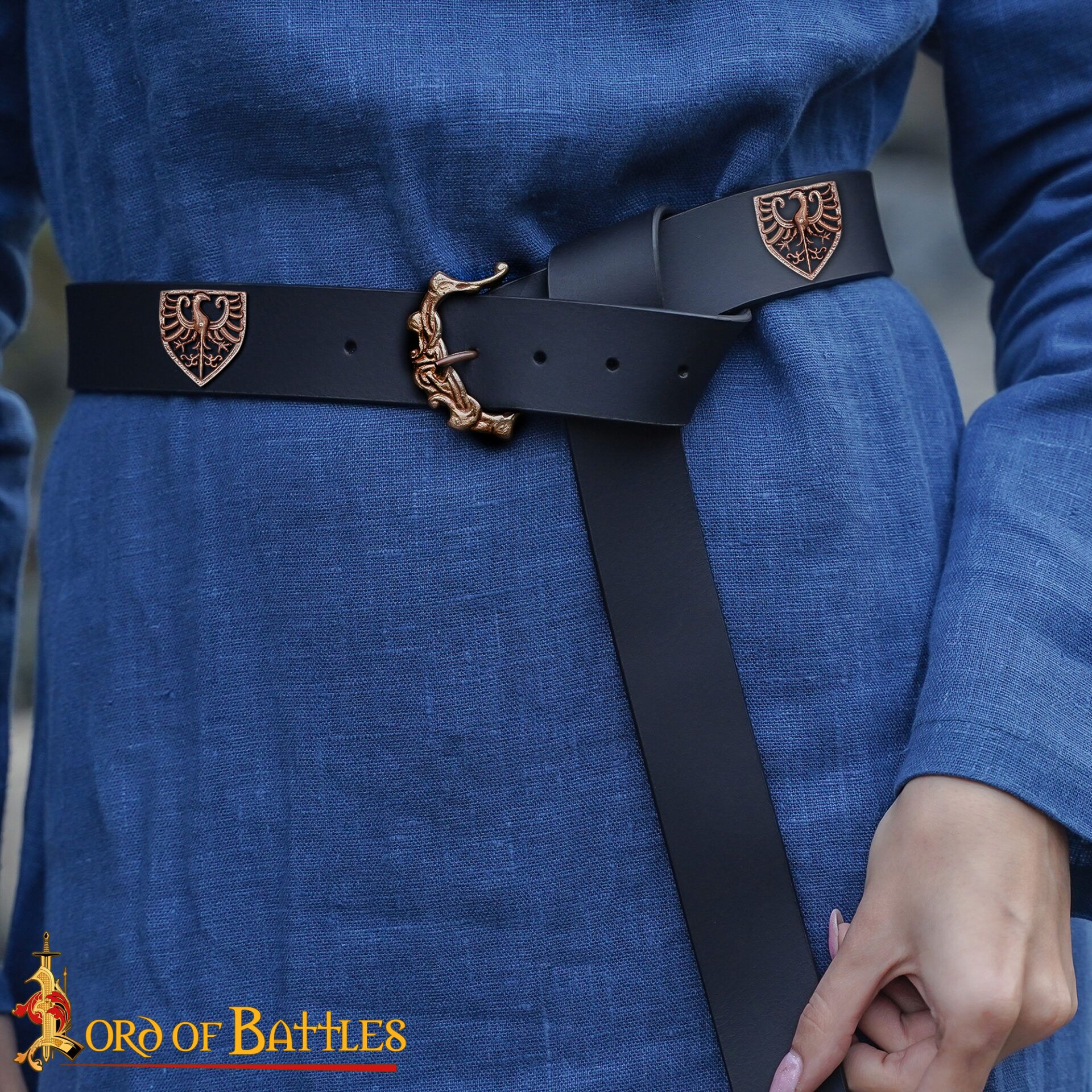 13th Century Antique Bronze Heraldic Eagle Shield Brooch-26432BZAT 6 Lost Wax Cast