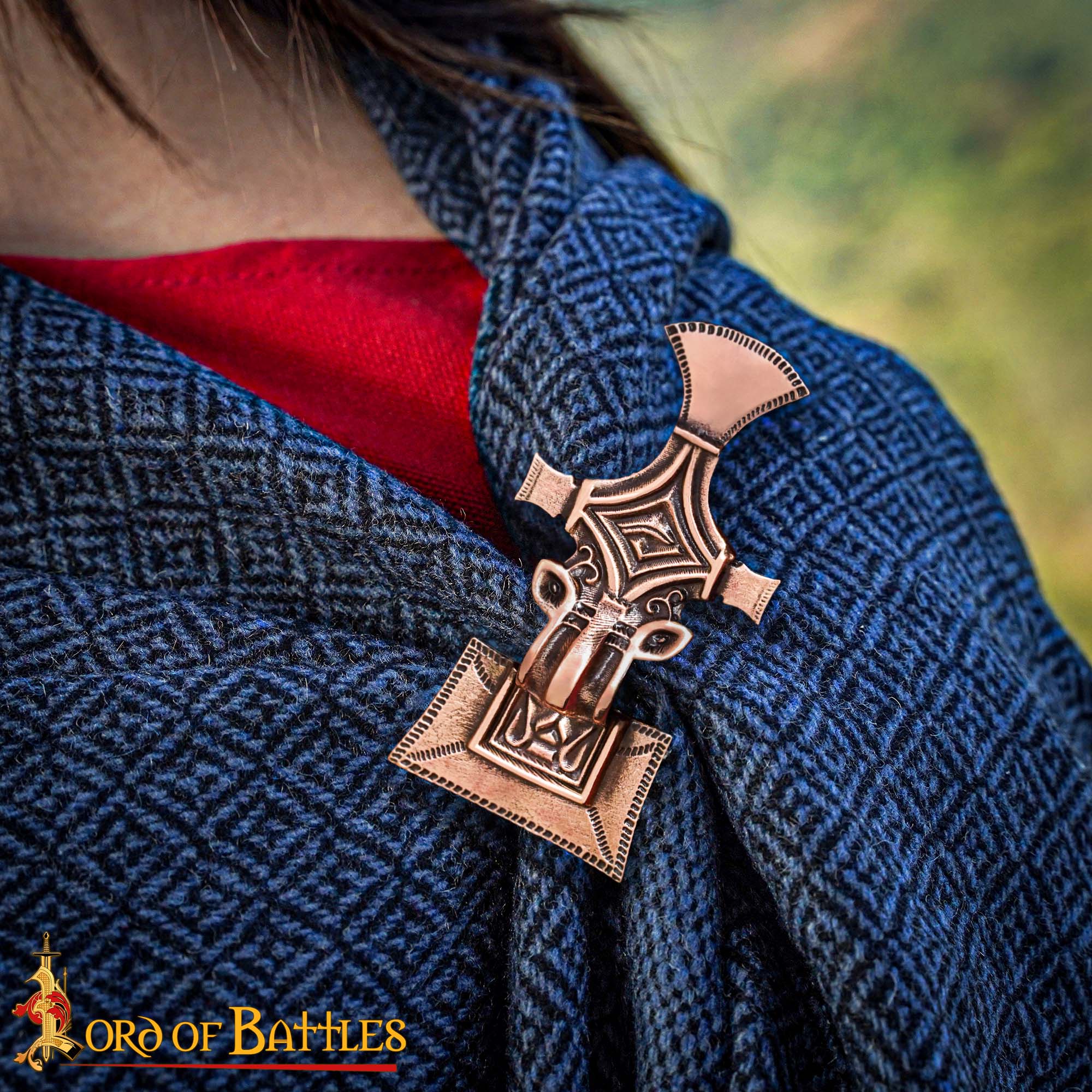 7th Century Germanic Antique Bronze Fibula Brooch Early Medieval Clothing Pin-26466BZAT-BZ 5 Large Bronze Fibula