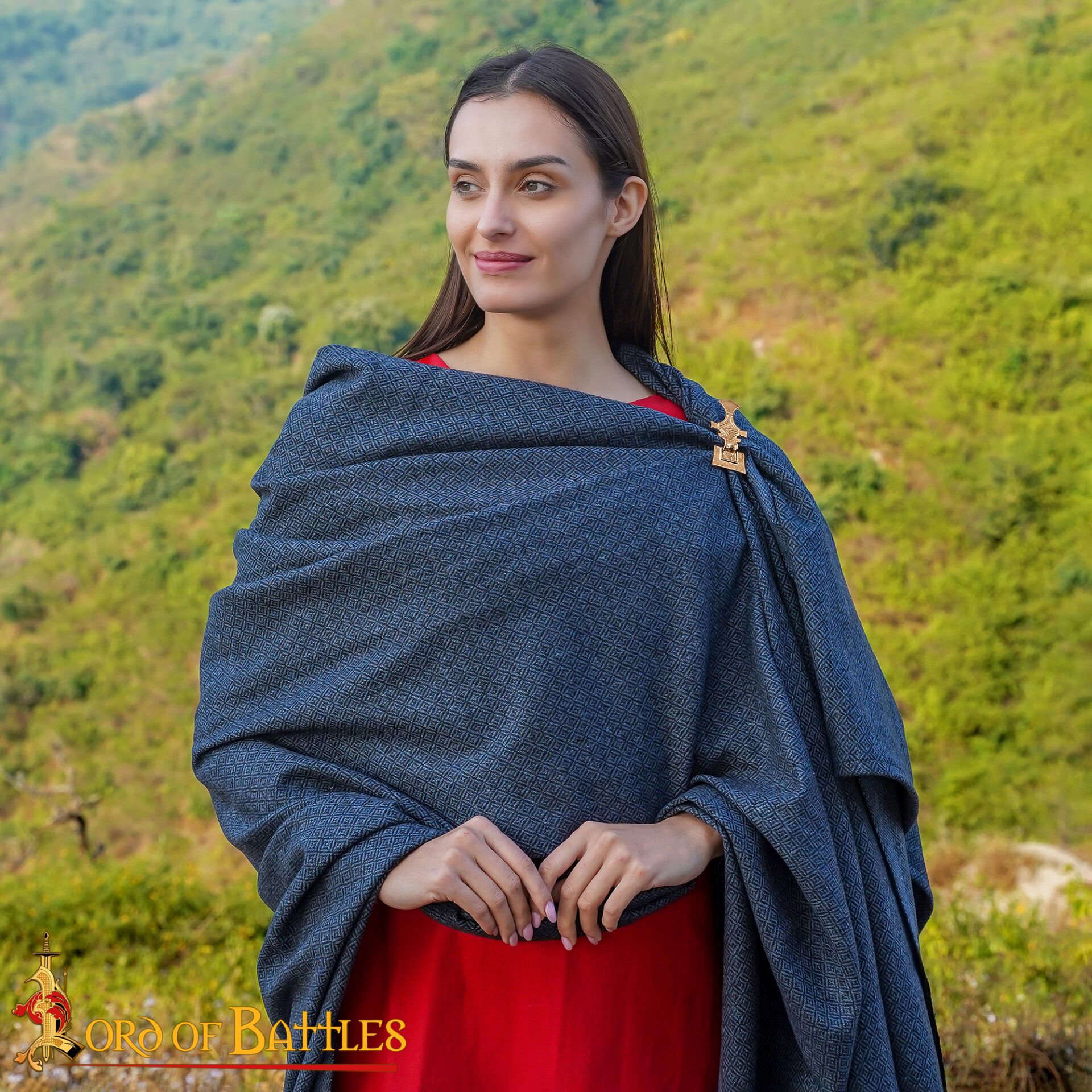 7th Century Germanic Bronze Fibula Brooch Early Medieval Clothing Pin-26466BZ 1 Large Bronze Fibula