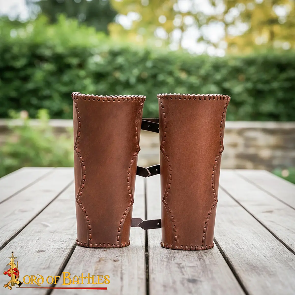 25814CBR (6) Ravencrest Leather Greaves