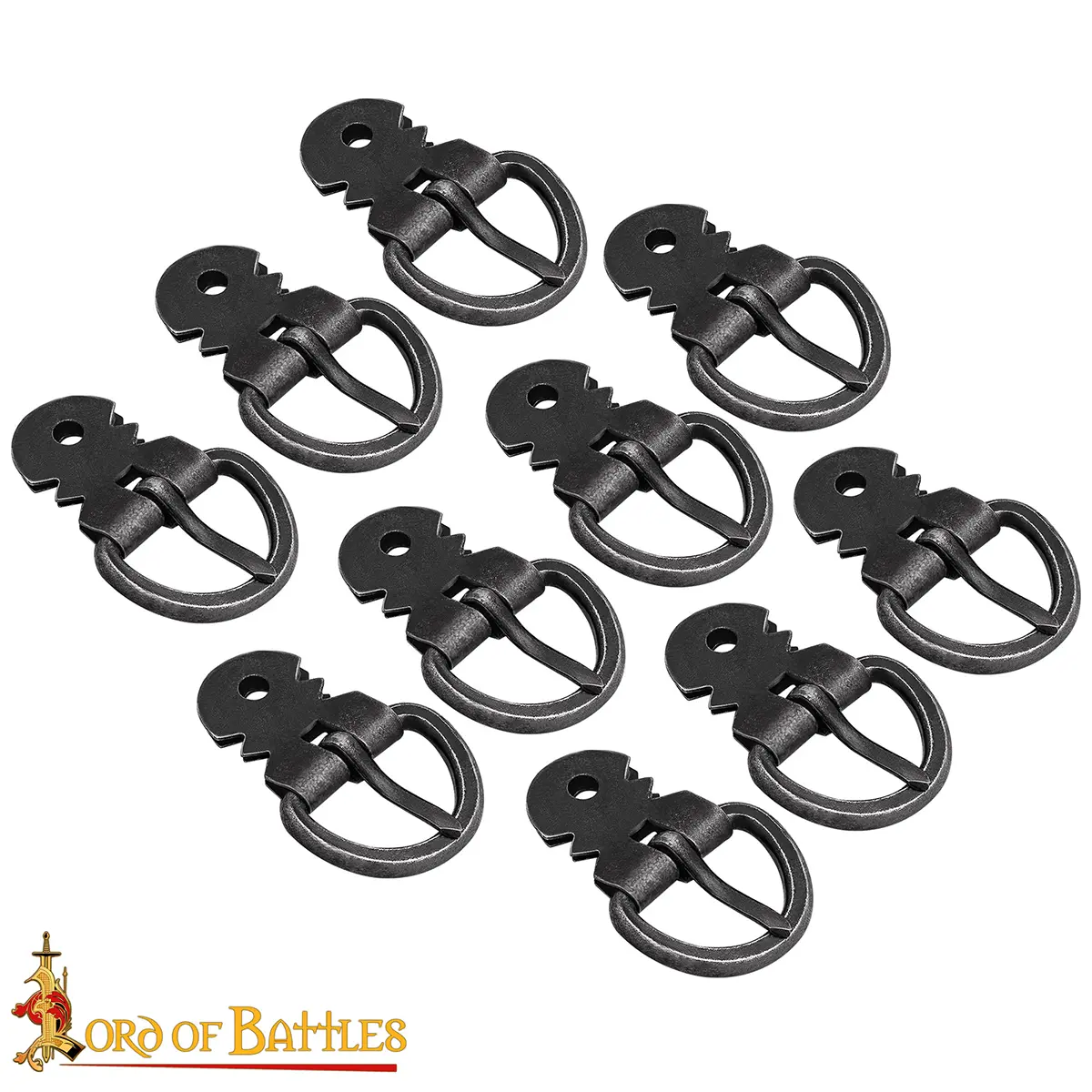 Medieval Plate Armor Buckle Set – Hand-Forged Blackened Iron (Set of 5) Medieval Plate Armor Buckle Set – Hand-Forged Blackened Iron (Set of 5) - Image 2