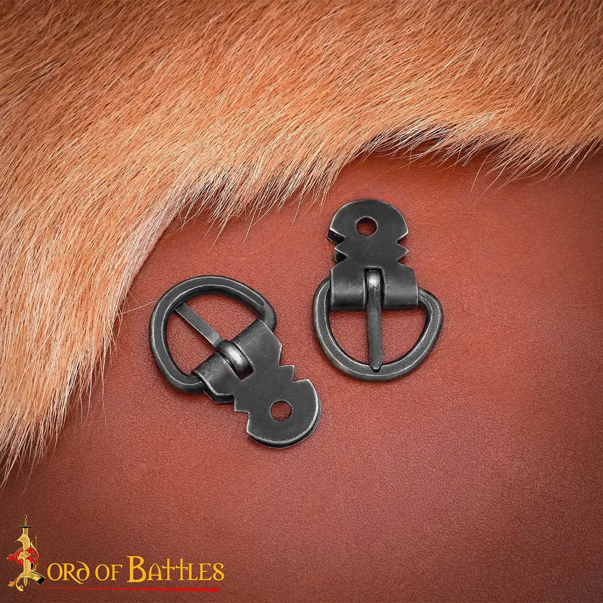 Medieval Plate Armor Buckle Set – Hand-Forged Blackened Iron (Set of 5) Medieval Plate Armor Buckle Set – Hand-Forged Blackened Iron (Set of 5) - Image 5