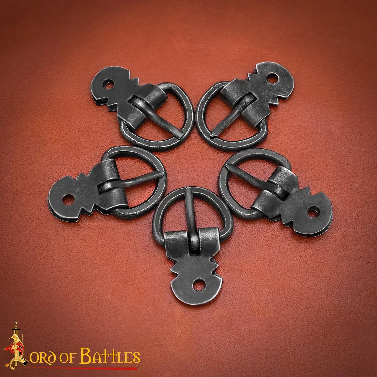 Medieval Plate Armor Buckle Set – Hand-Forged Blackened Iron (Set of 5) Medieval Plate Armor Buckle Set – Hand-Forged Blackened Iron (Set of 5) - Image 6