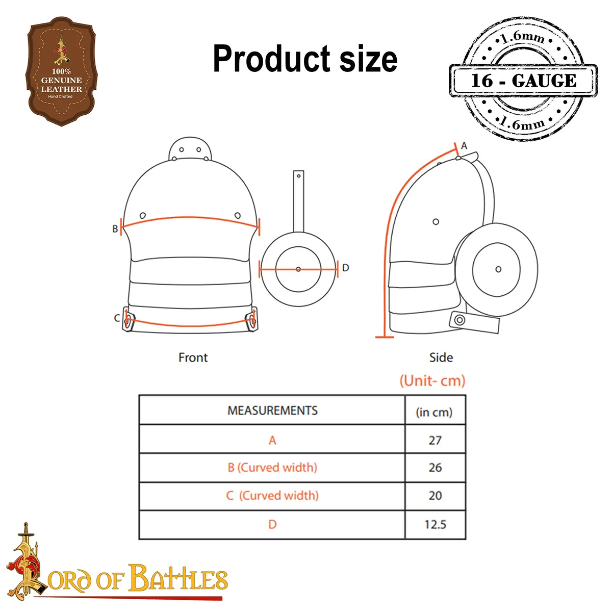 14th Century Spaulders - Medieval Shoulder Armor with Besagues 14th Century Spaulders - Medieval Shoulder Armor with Besagues - Image 3