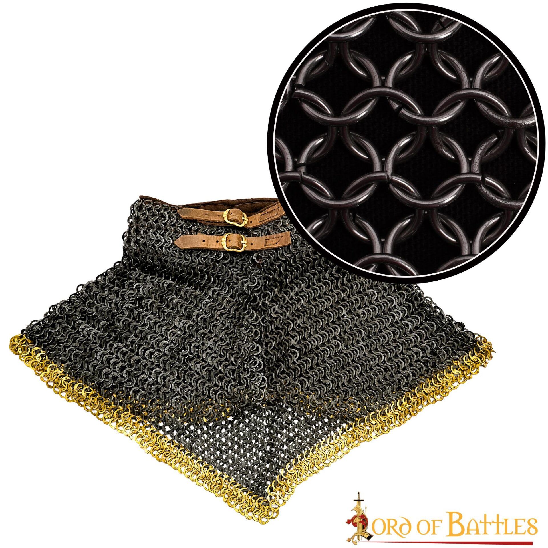 Round Ring Chainmail Gorget / Standard, Butted, ID 9 mm, Spring Steel Round Ring Chainmail Gorget / Standard, Butted, ID 9 mm, Spring Steel