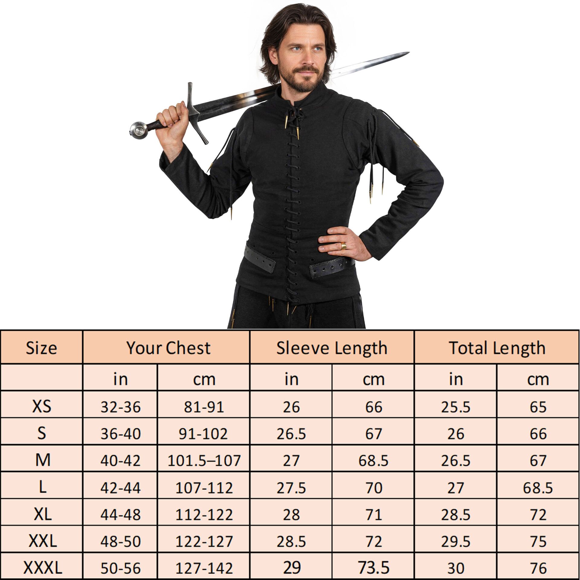 Late Medieval Arming Doublet The Knight, Jacket - 300989BK 2 arming doublet