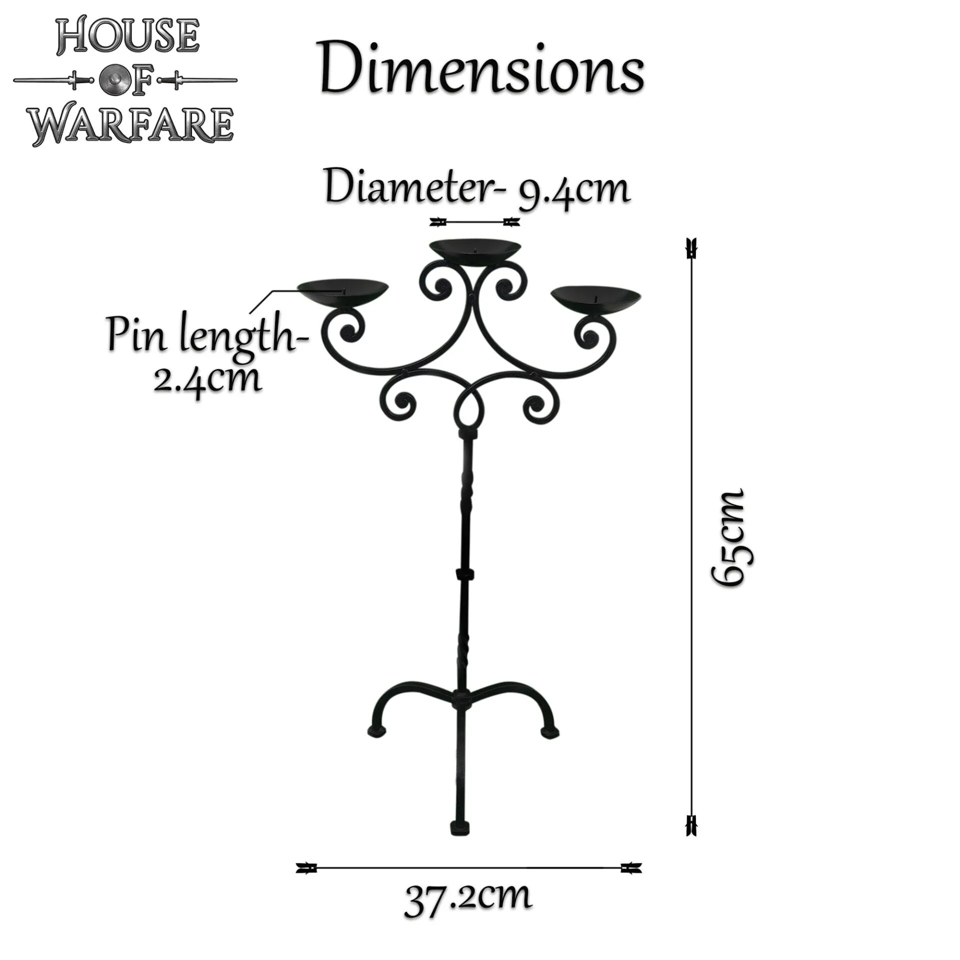 The Vintage Castle Large Hand Forged Candle Stand The Vintage Castle Large Hand Forged Candle Stand
