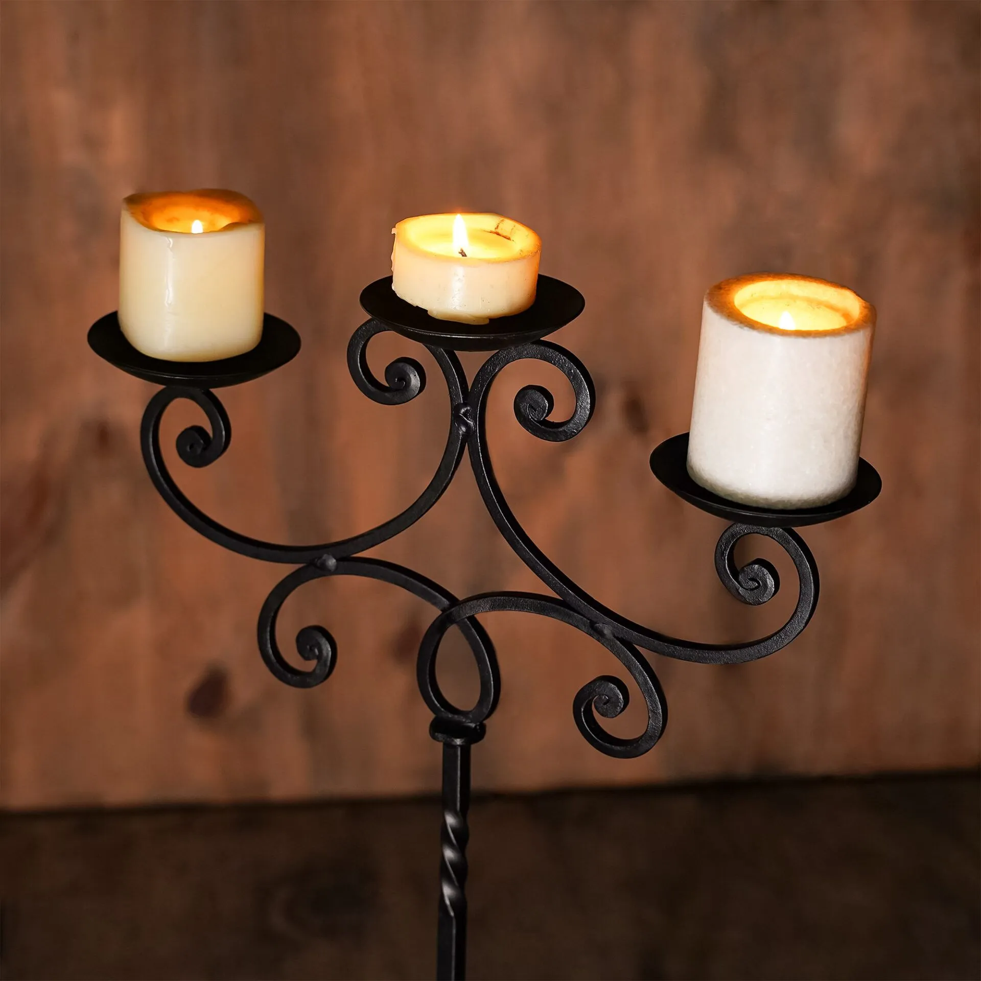 The Vintage Castle Large Hand Forged Candle Stand The Vintage Castle Large Hand Forged Candle Stand