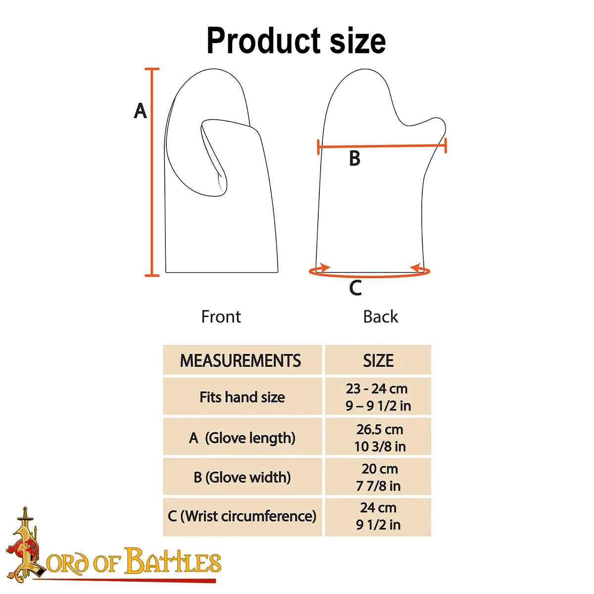 Chain Mail Gloves Riveted 9 mm 17 Gauge - Image 3