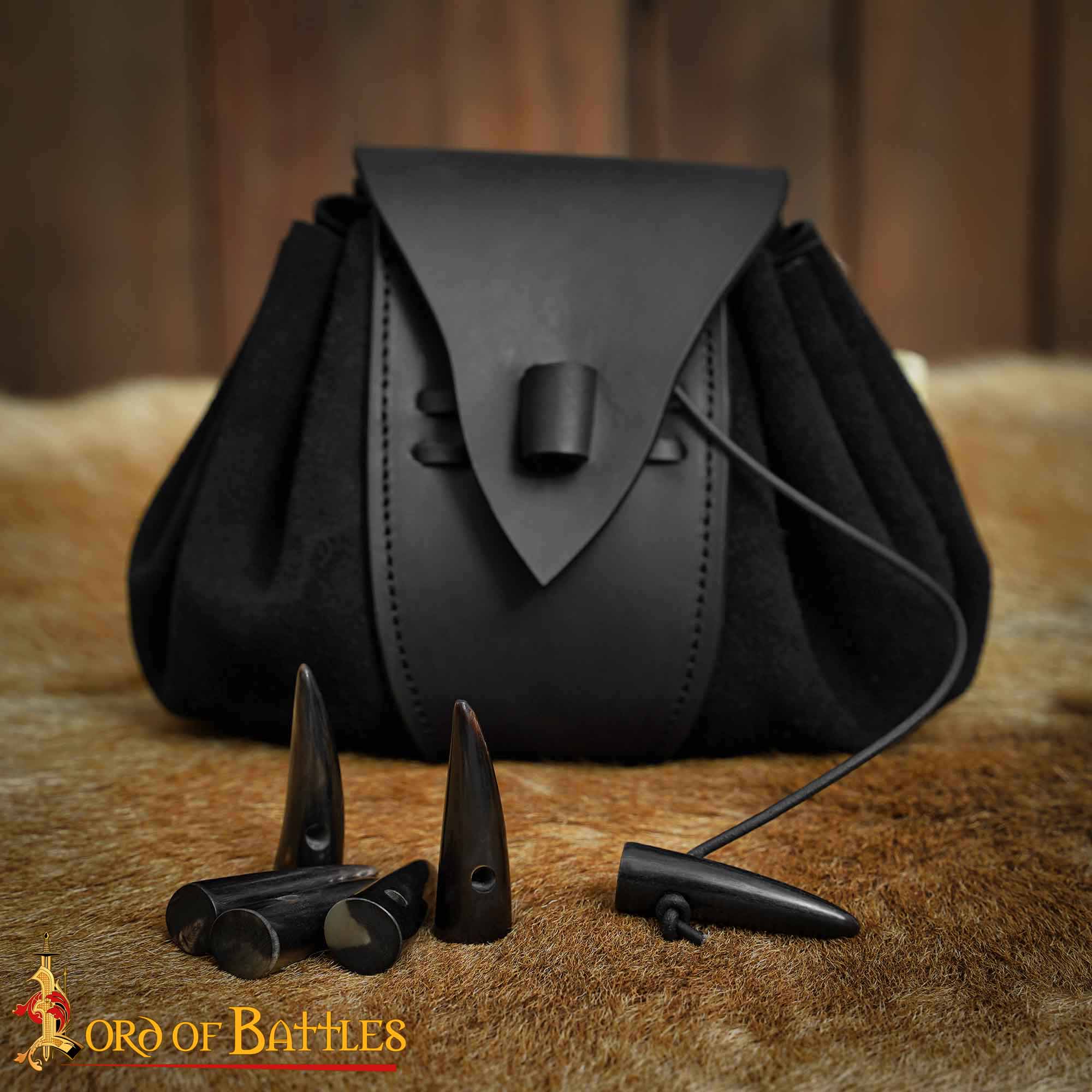 Set of 5 Viking Horn Toggle Buttons – Handcrafted Ox Horn Fasteners for Cloaks, Bags & Medieval Costumes Horn Toggle