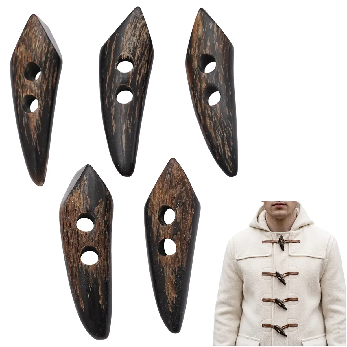 Norse Horn toggle buttons