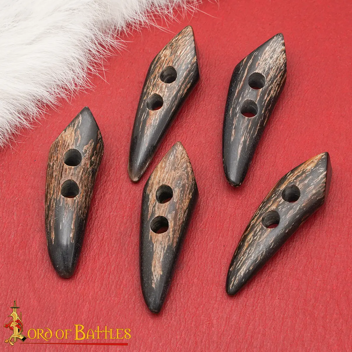 Norse Horn Toggle Buttons, Set of 5 - Image 2
