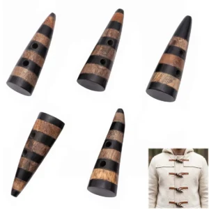 Authentic Viking Horn Toggle Buttons Set of 5