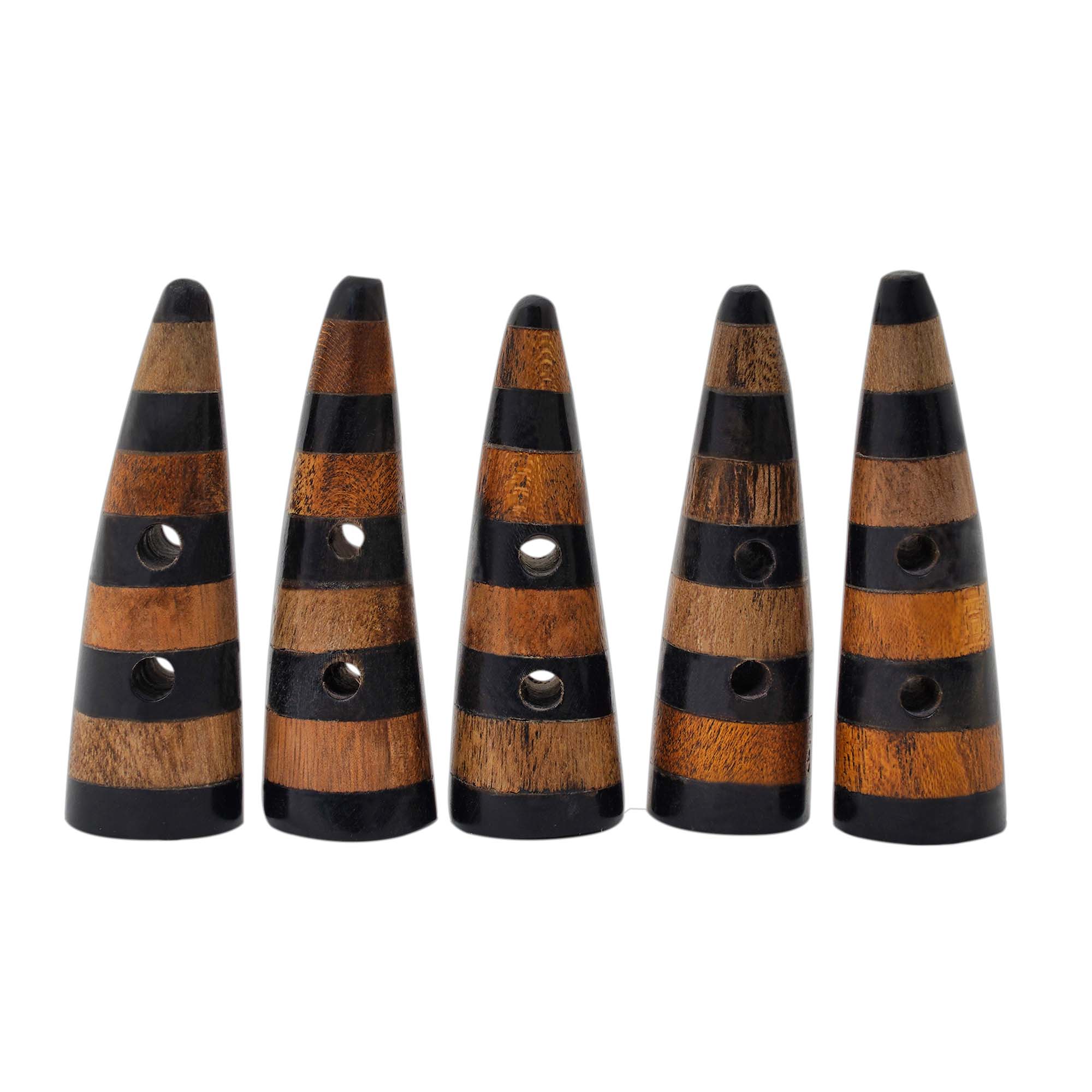 Handcrafted Genuine Horn Toggles Set of 5
