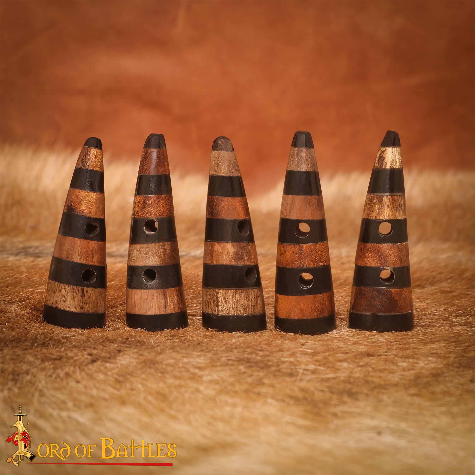 Handcrafted Genuine Horn Toggles Set of 5