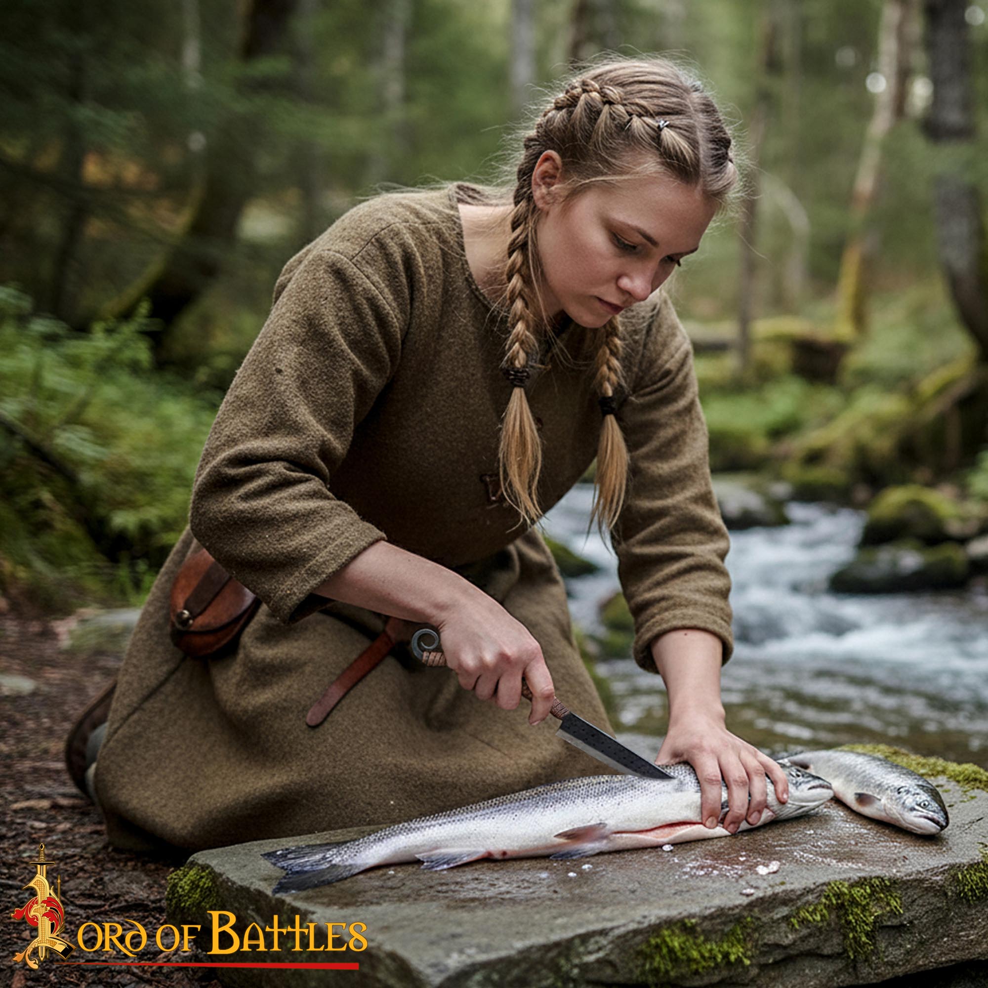 Hand-Forged Knife with Leather Wrapped Handle and Scroll End - 8426 1 Knife