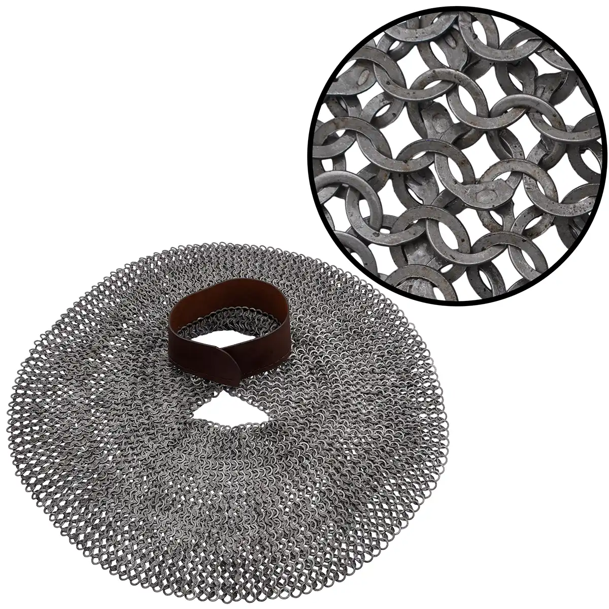 419N-Featured Wedge Riveted Chainmail Aventail