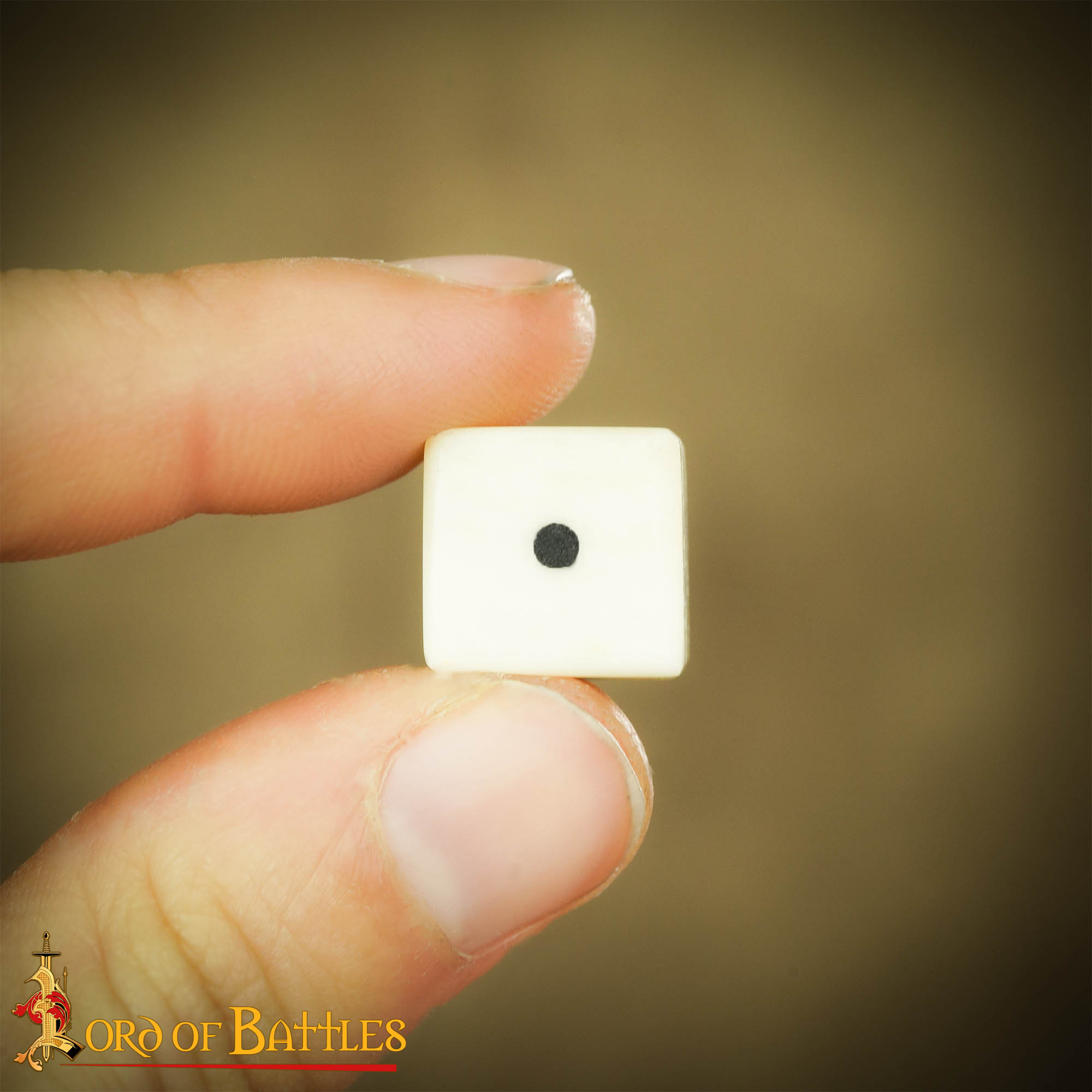 Medieval Bone Dice – Handcrafted Set of 6 (Ox Bone, 1.2 cm) Bone Dice