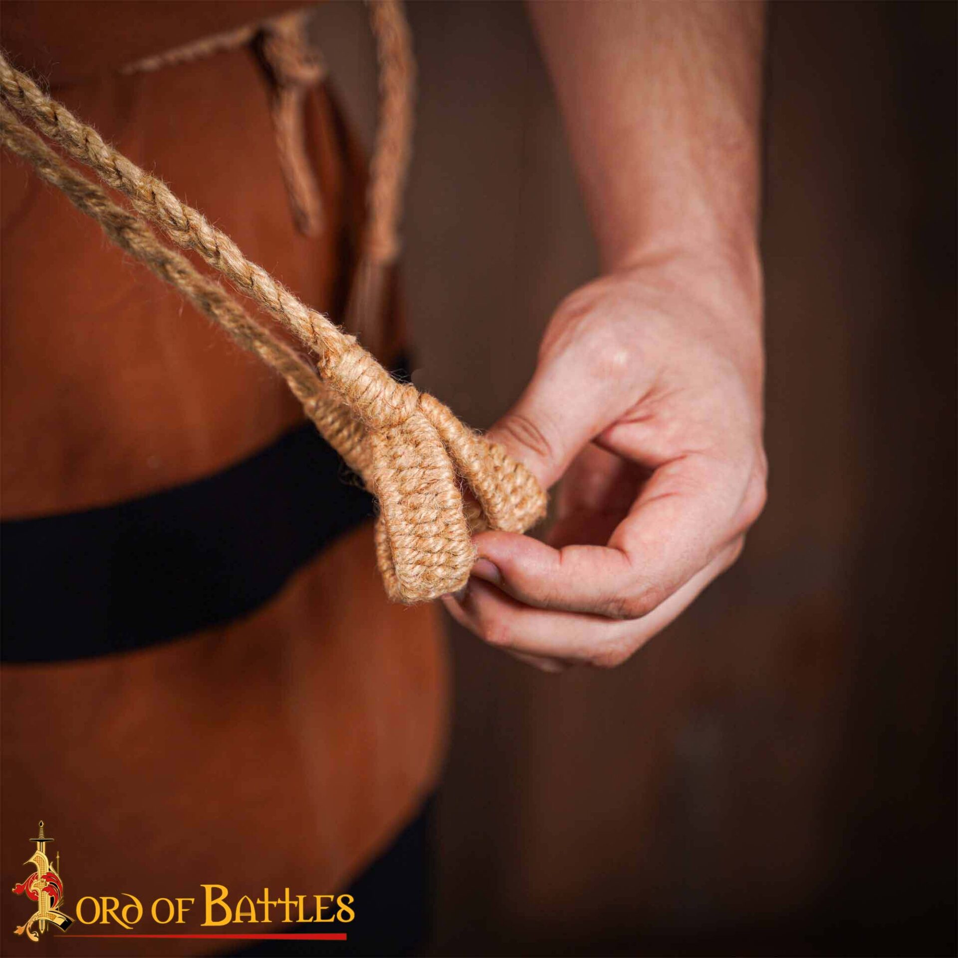 Roman Greek Sling, Hand Braided Jute Cord Replica for LARP, Theatre & Display Braided Cord Jute Sling