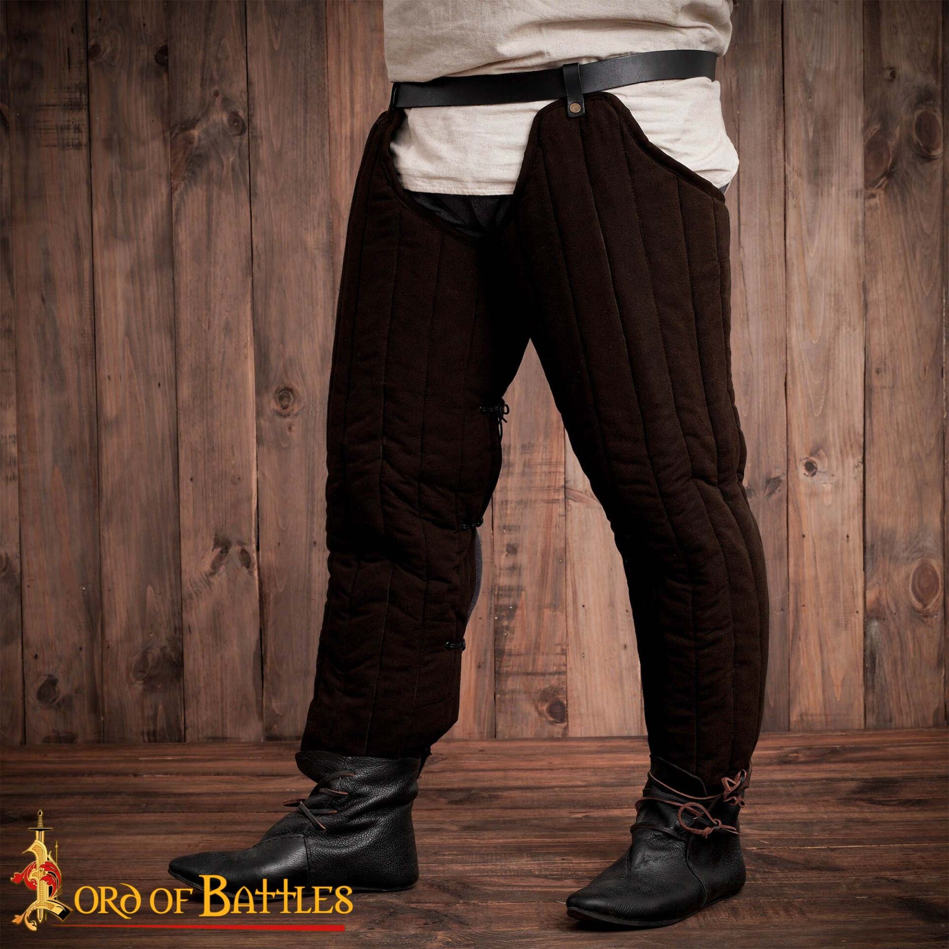 14th Century Medieval Cotton Padded Chausses Quilted Leg Armor for Reenactment-25911BR Padded Leggings