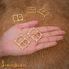 Medieval Brass Double Loop Belt Buckle
