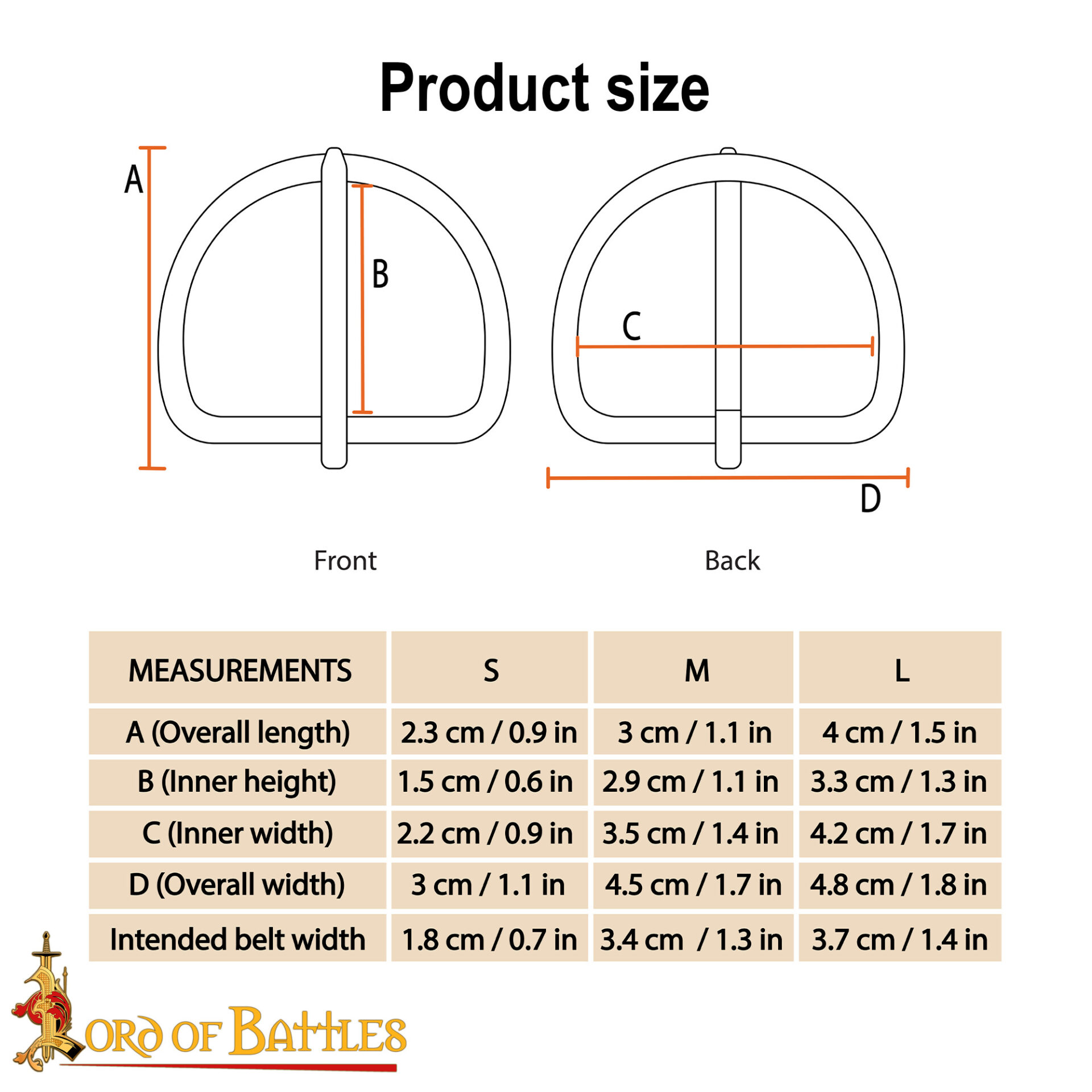 14th Century Wrought Iron Buckle Loops-8908M-5pcs 2 iron Hand Forged Buckle