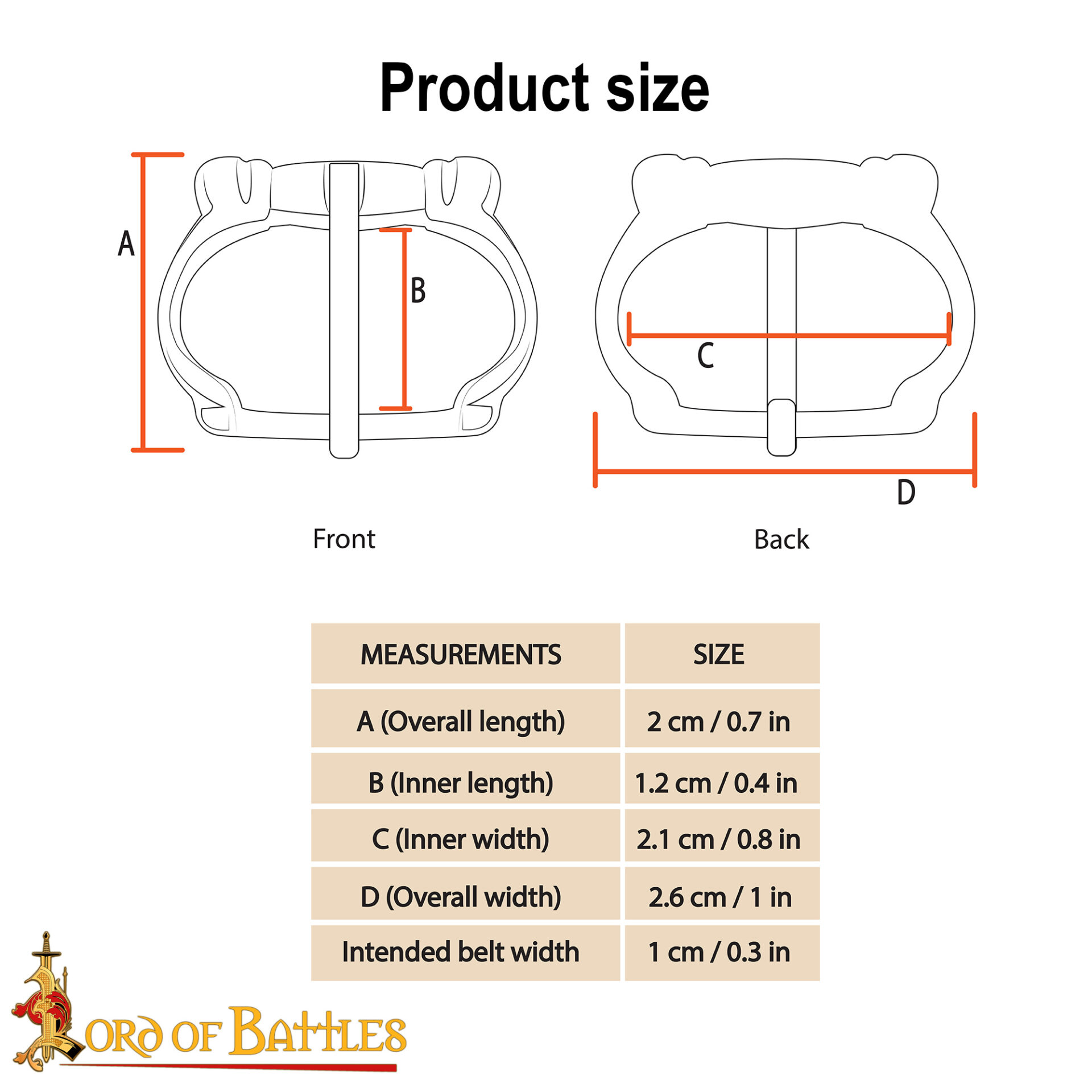 Miniature Medieval Brass Buckles Set of 5 Hand crafted 13th–14th Century Style Fasteners , 1 cm Straps Brass Belt Buckles