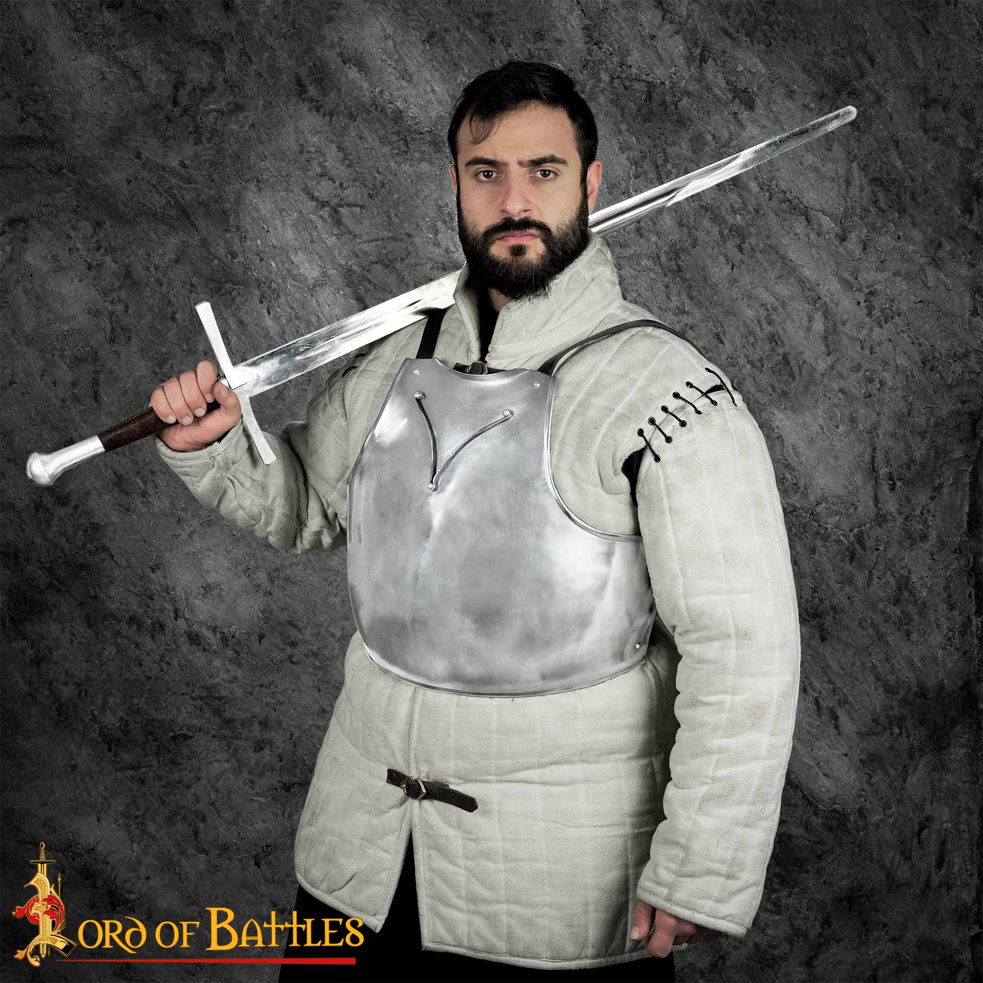 15th-Century-Steel-Breastplate-Cuirass-Armor-9104P Italian Churburg Globose Breastplate