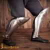 15th Century Steel Gothic Greaves – Medieval Leg Armor-9504 5 Knightly Greaves