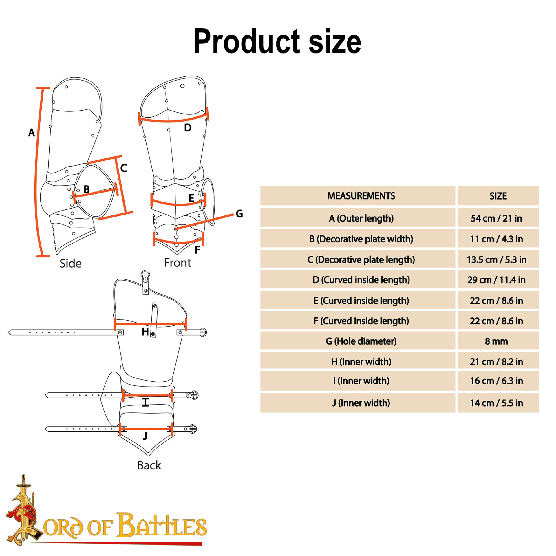 Gothic Knight Leg Armor with Poleyns – 16 Gauge Polished Steel leg armor