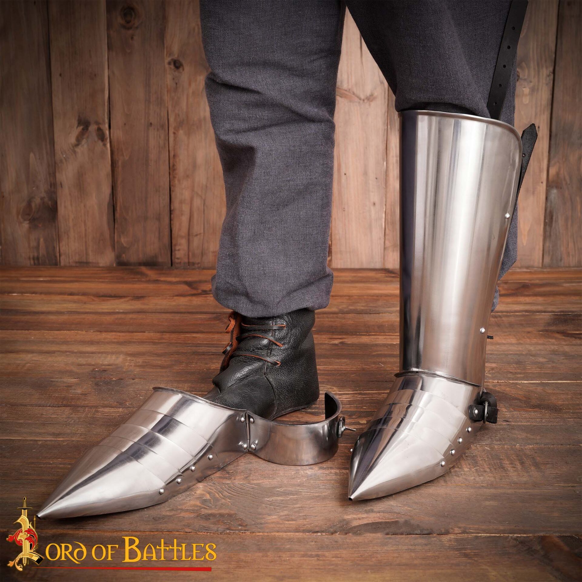 15th Century Steel Sabatons – Gothic Plate Foot Armor-25188 6 Sabatons Steel