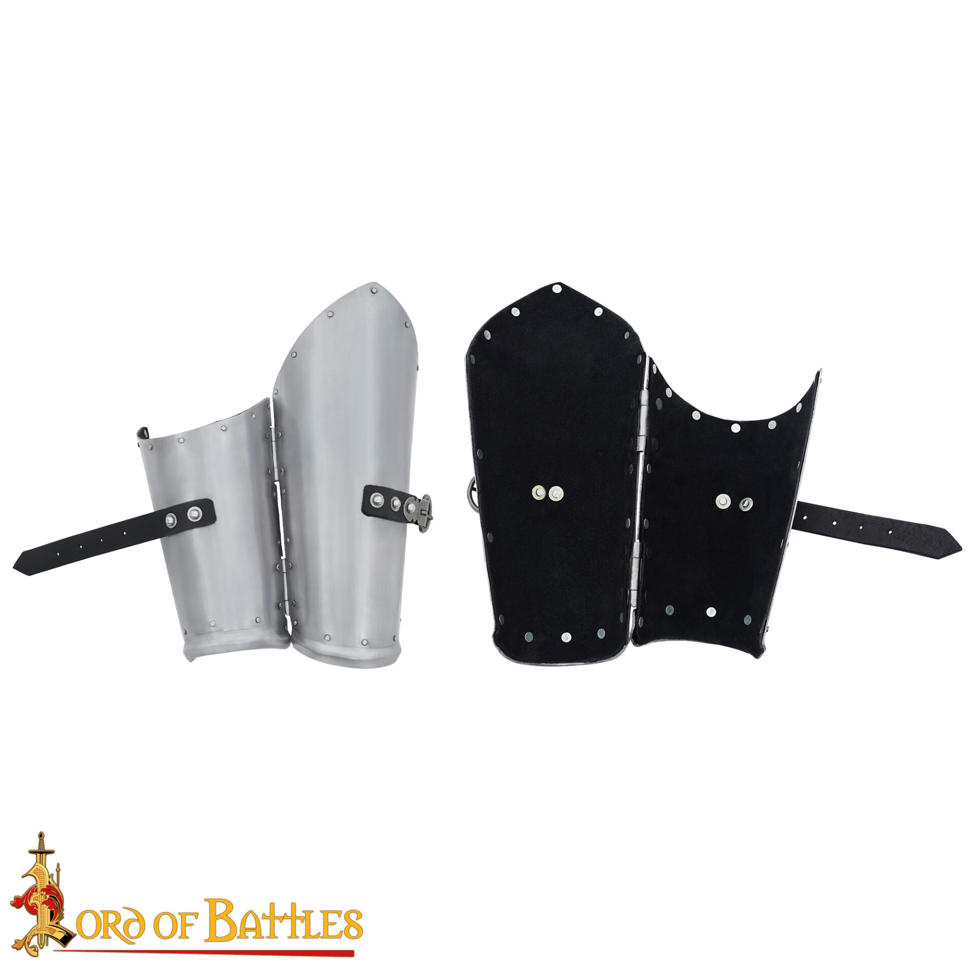 15th-century-polished-steel-vambraces-9305 4 Steel Hinged Bracers