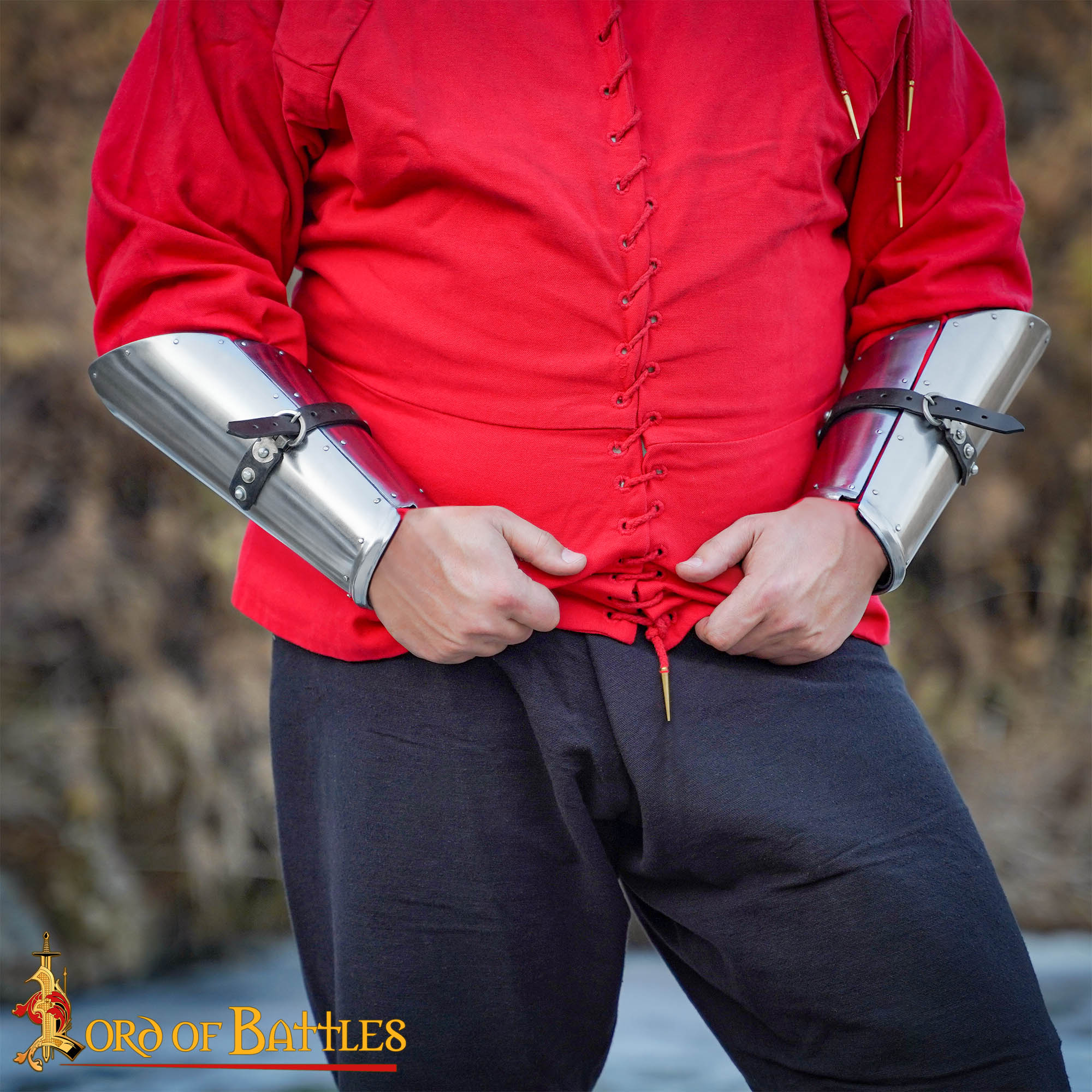 15th-century-polished-steel-vambraces-9305 5 Steel Hinged Bracers