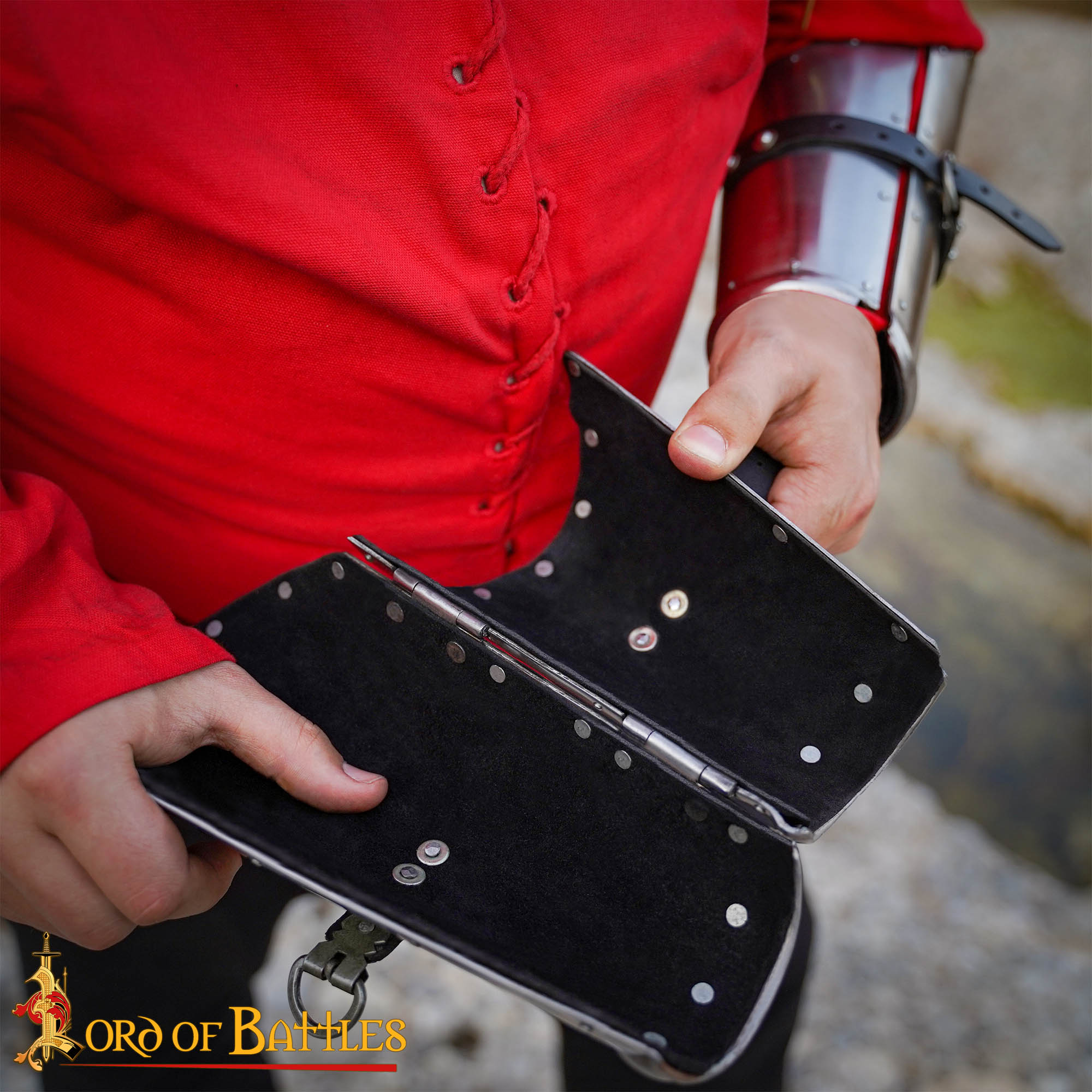 15th-century-polished-steel-vambraces-9305 6 Steel Hinged Bracers