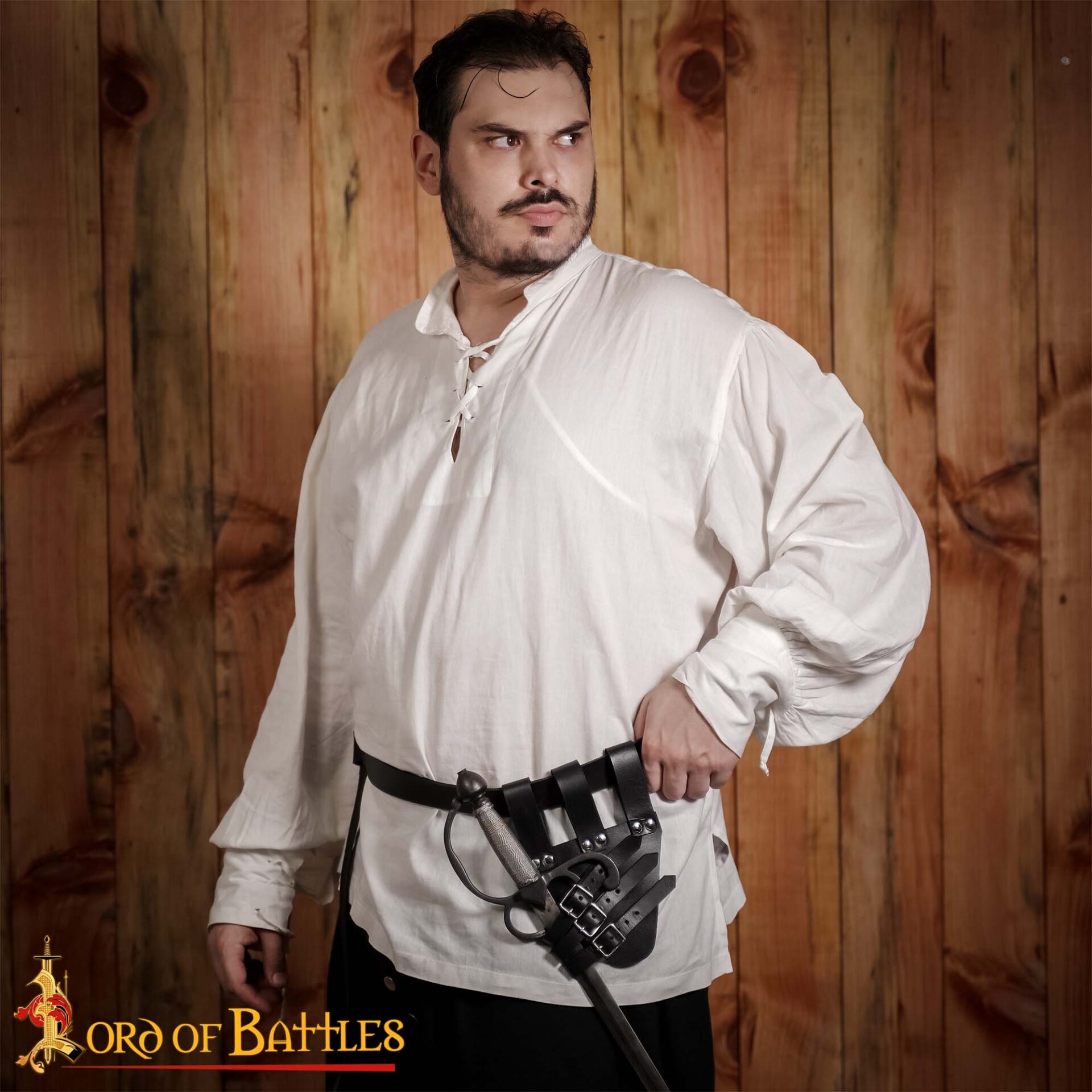 Tri Buckle Angled Sword Frog Genuine Leathercraft