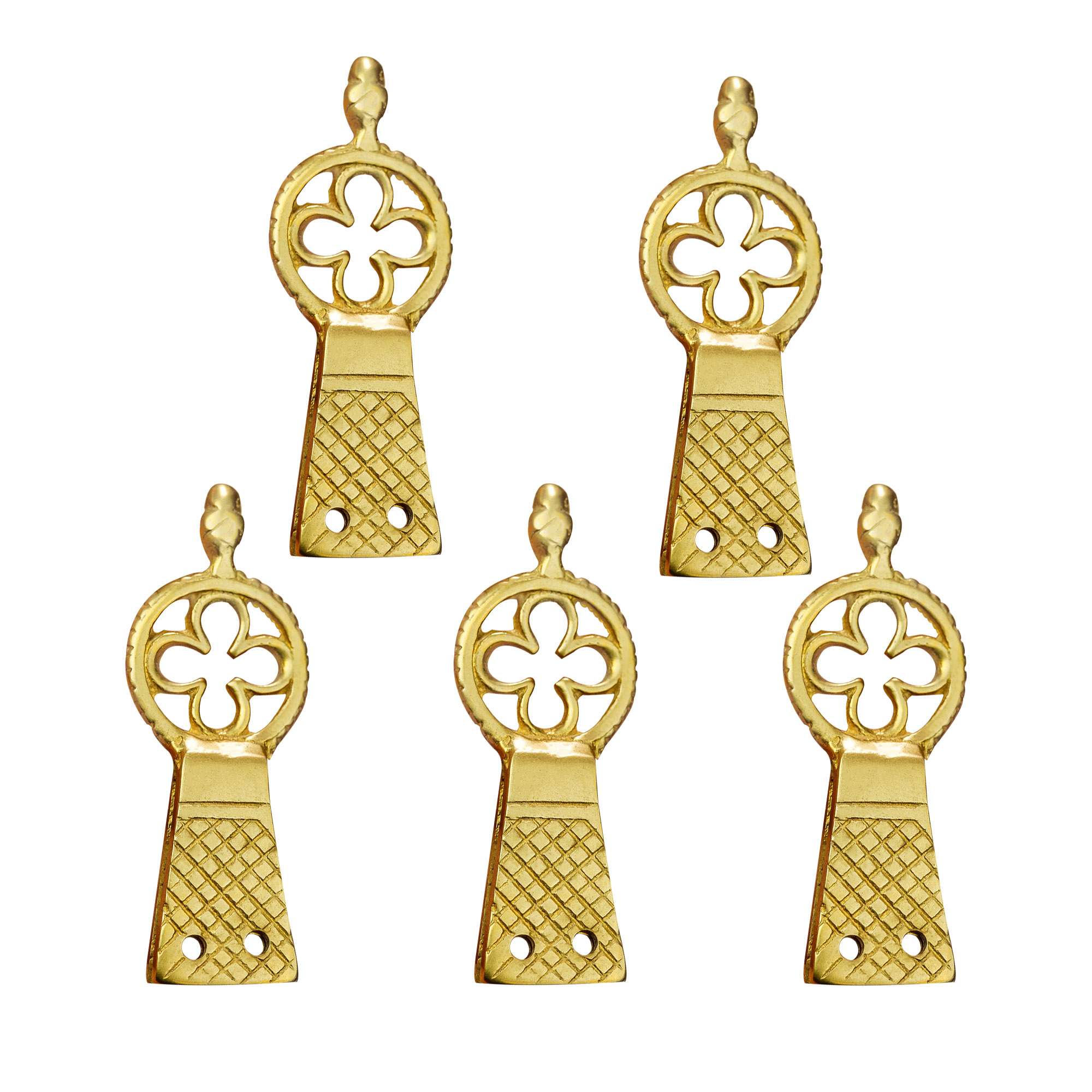Quatrefoil Solid Brass Belt Chape