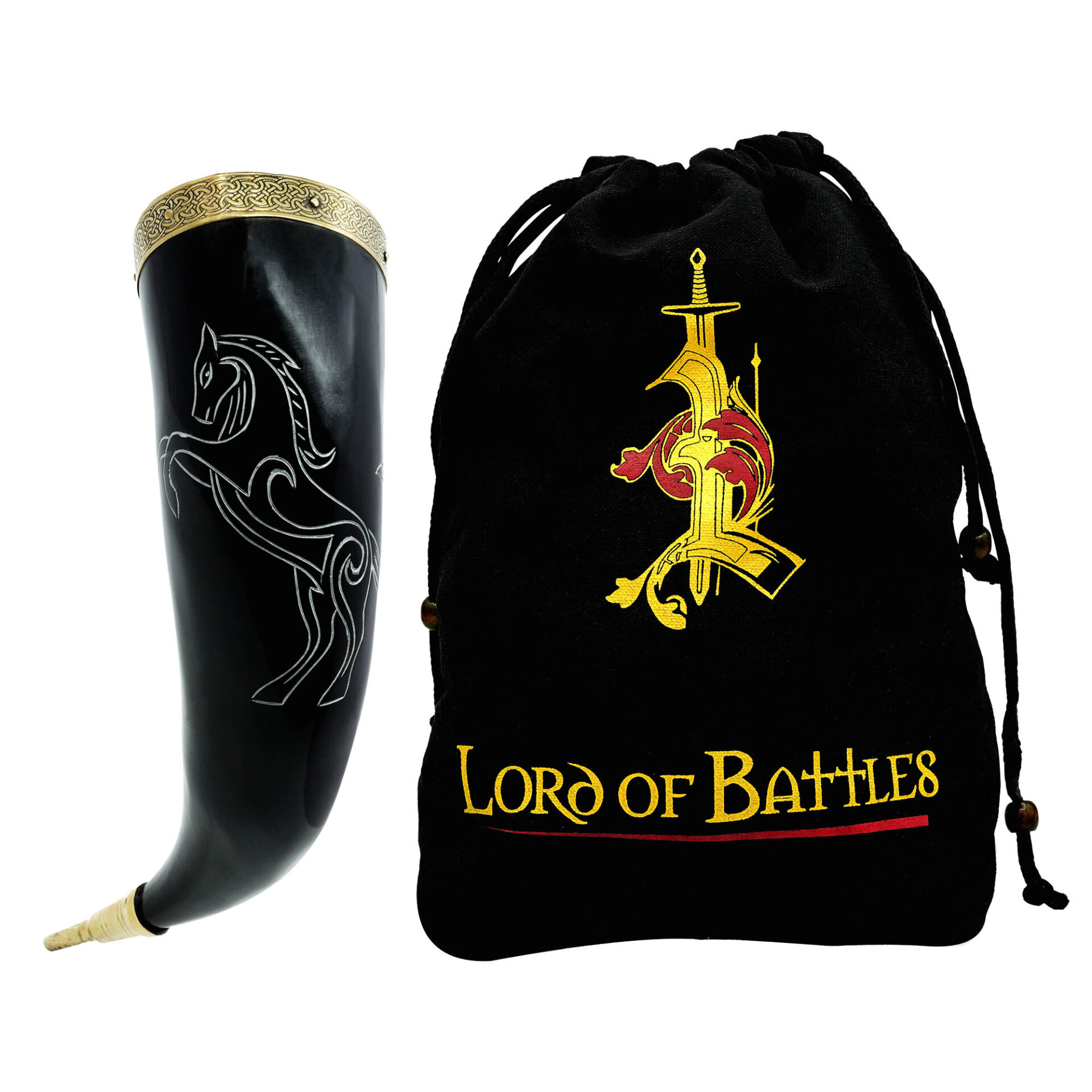 Stallion Drinking Horn