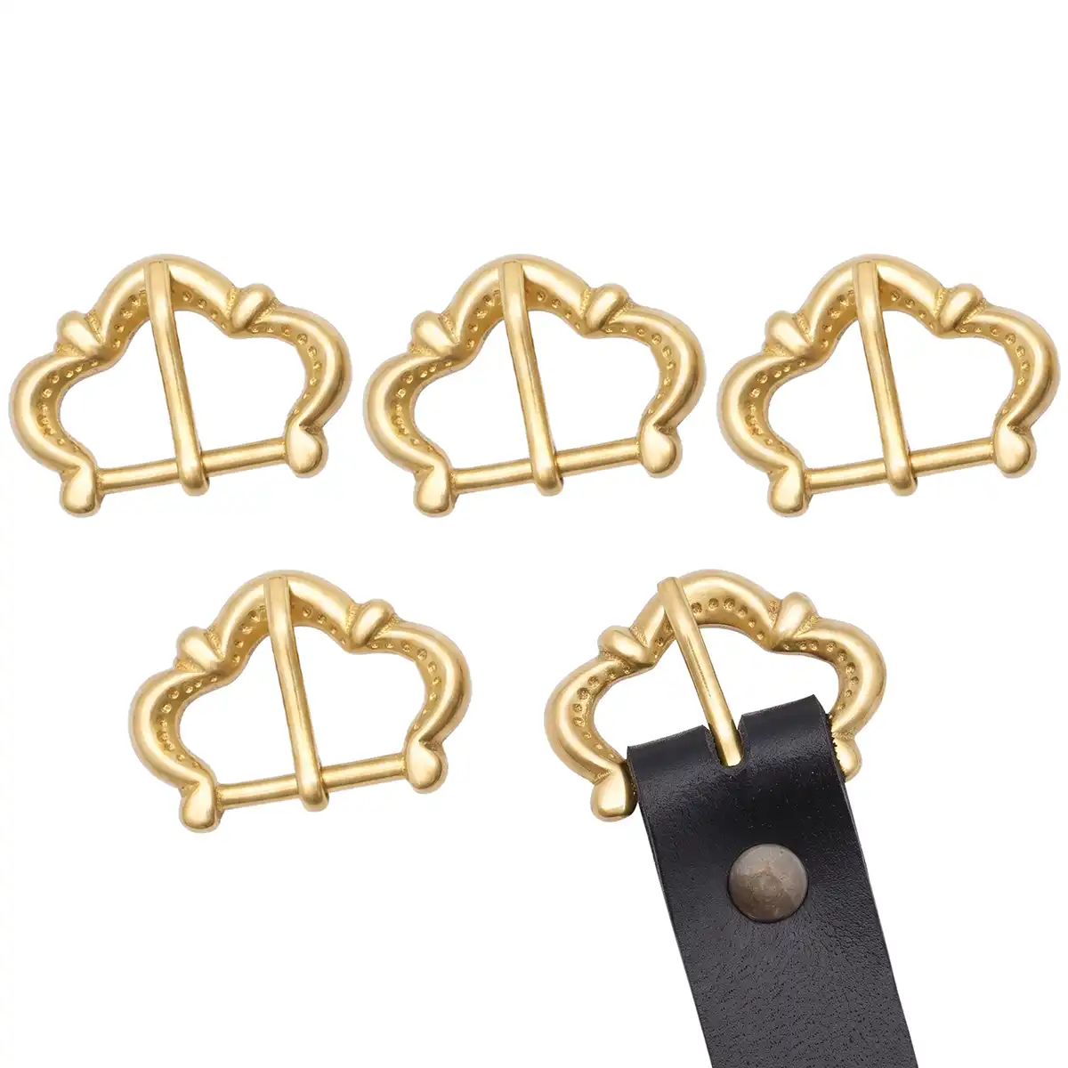 25342-5Pcs-Featured-Ai Small Pure Brass Belt Buckle