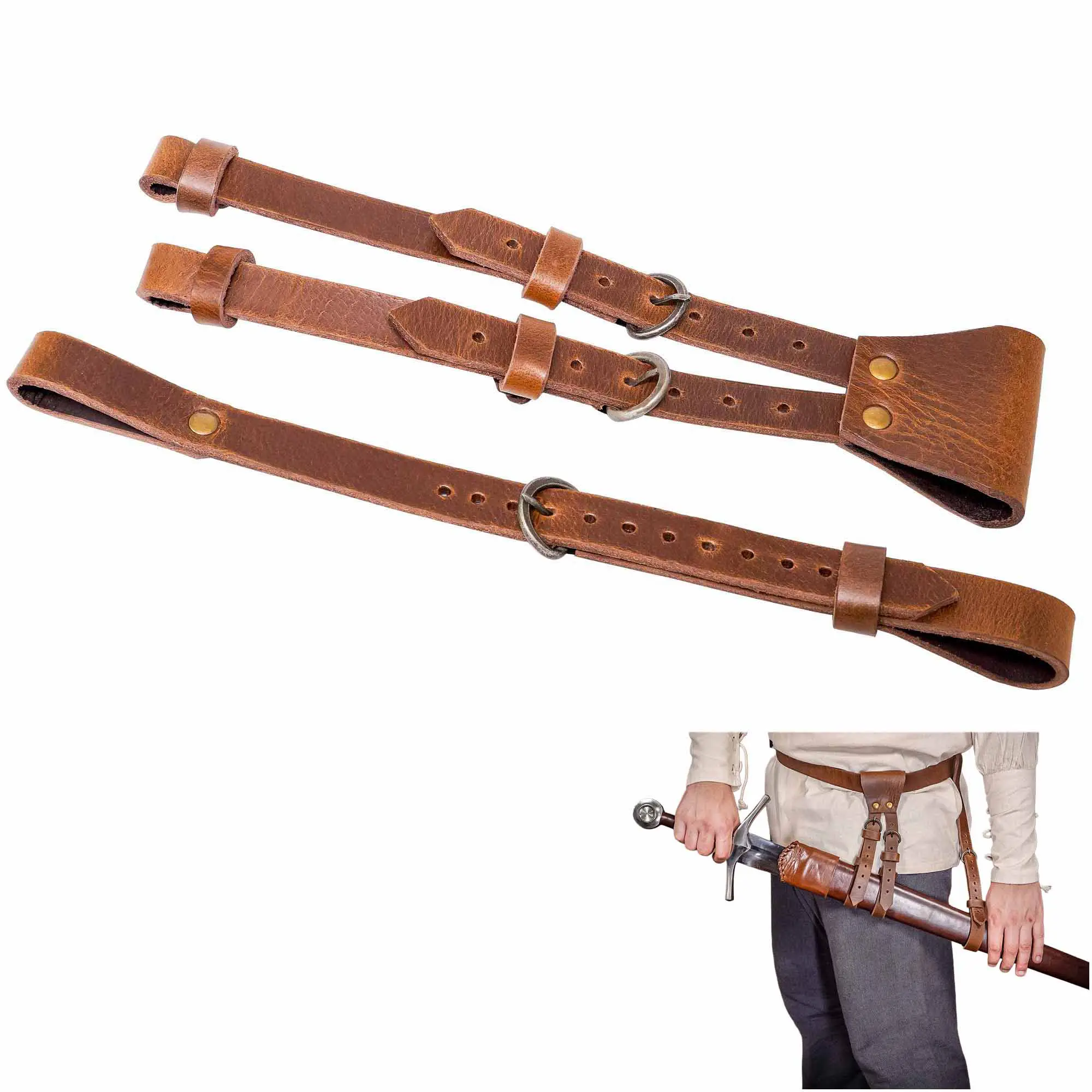 Medieval sword belt hanger