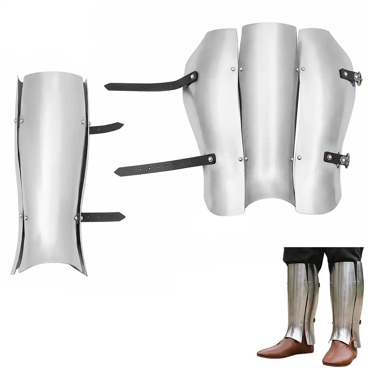 25386P-Featured-Ai 3 plate medieval greaves