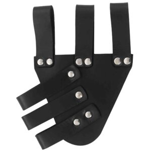 Medieval Angled Tri Buckle Rapier Frog Genuine Leather Frog