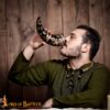 Medieval Drinking Horn 400 – 500 ML Handcrafted Real Ox Horn