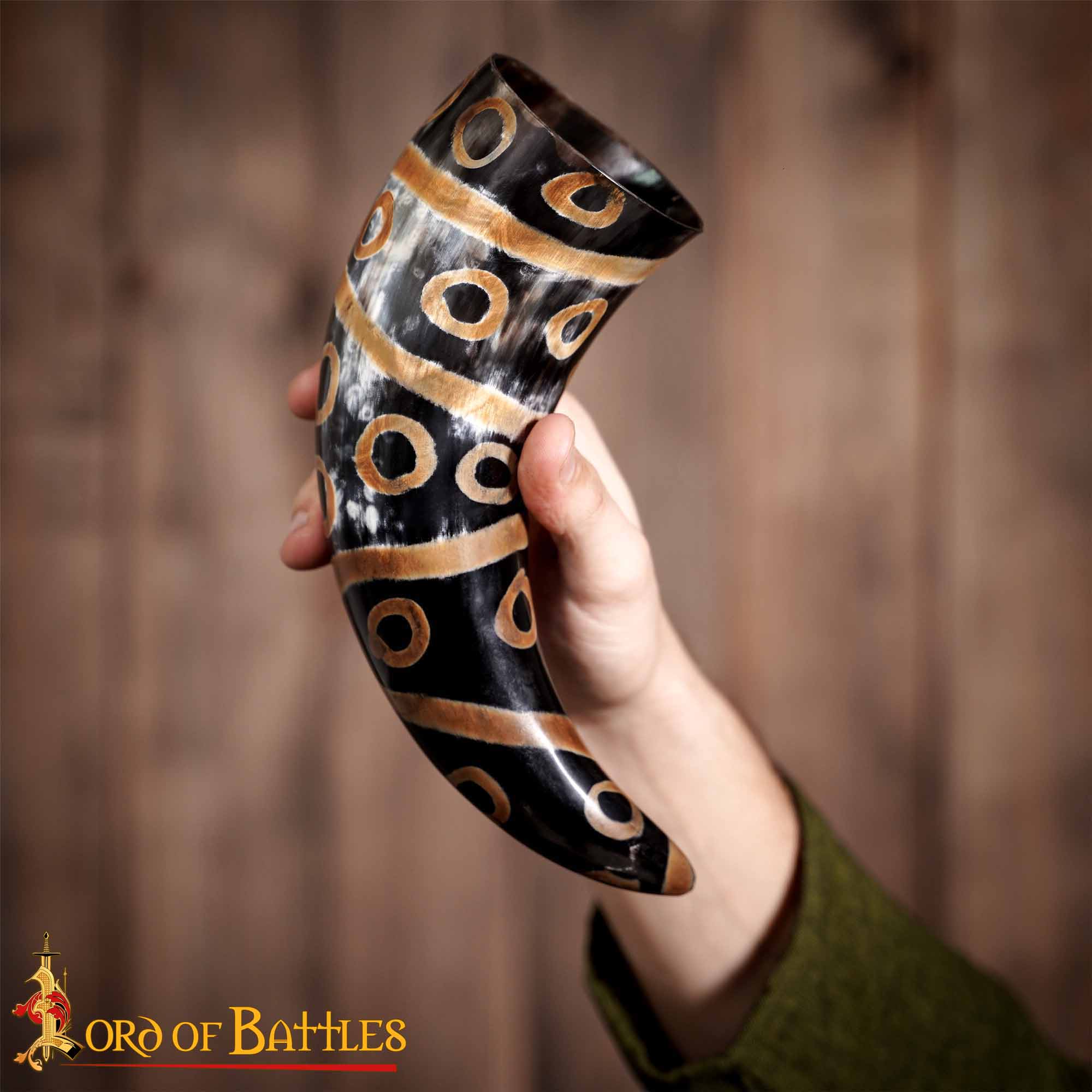 Medieval Drinking Horn 400 – 500 ML Handcrafted Real Ox Horn