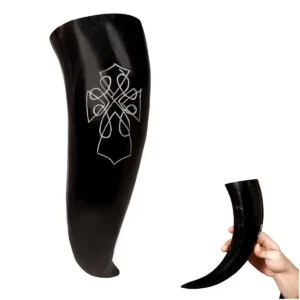 Viking Drinking Horn 400 - 500 ML Handcrafted Real Ox Horn