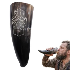 Celtic Cross Viking Drinking Horn