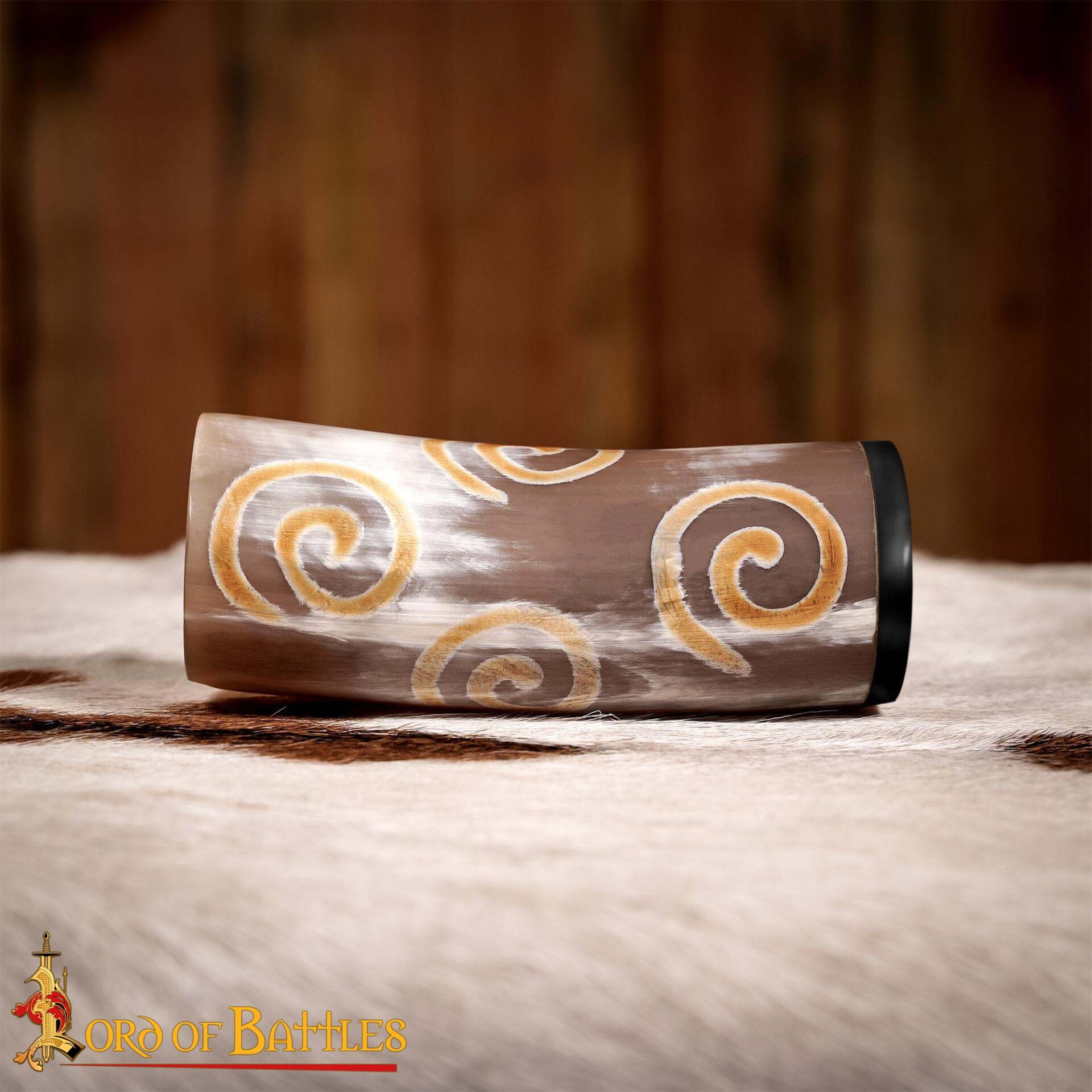 Medieval Viking Horn Tumbler Beer Mug Handcrafted Genuine Ox Horn