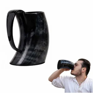 Viking Horn Mug Drinking Horn Tankard